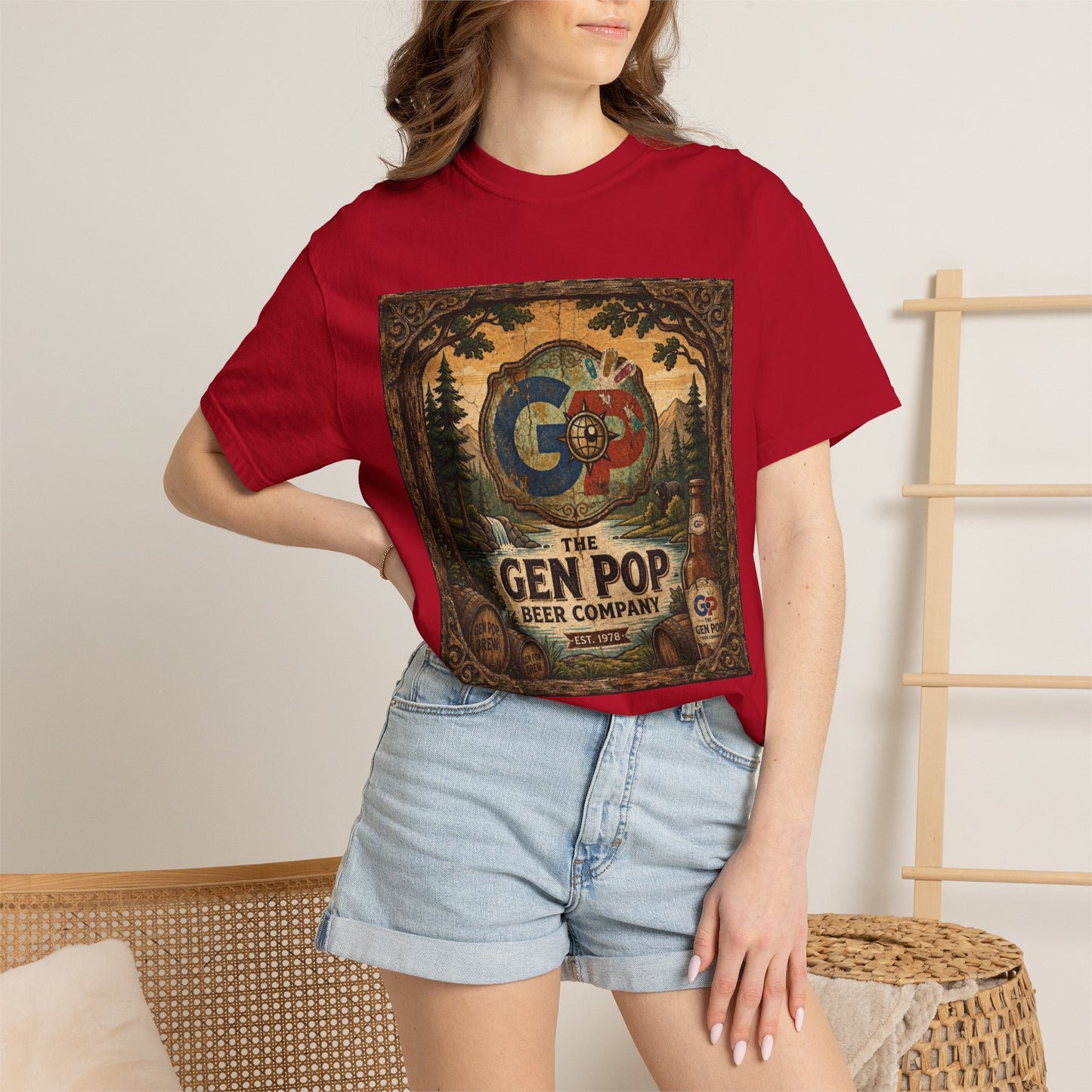 Gen Pop Beer Company Unisex Garment-Dyed T-shirt