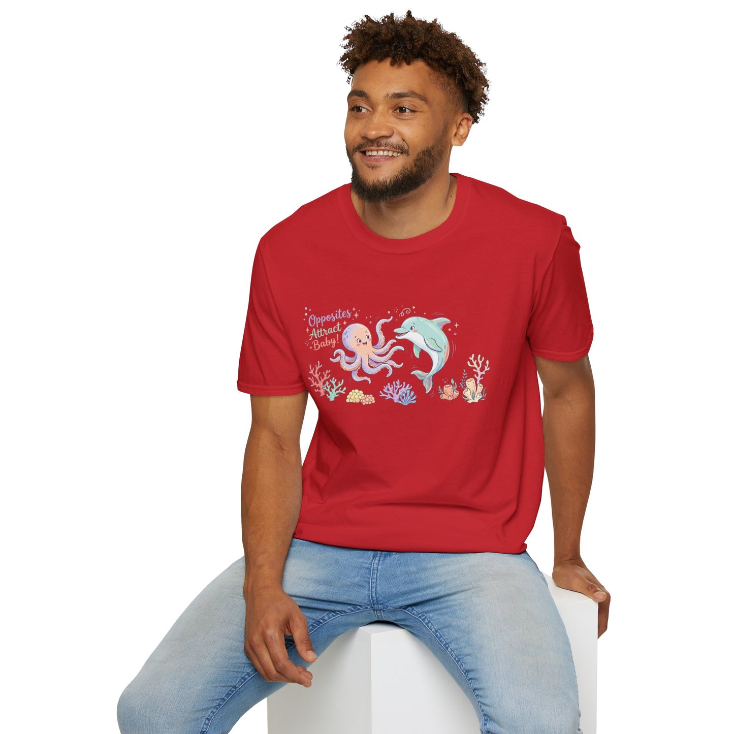Opposites attract Unisex Softstyle T-Shirt