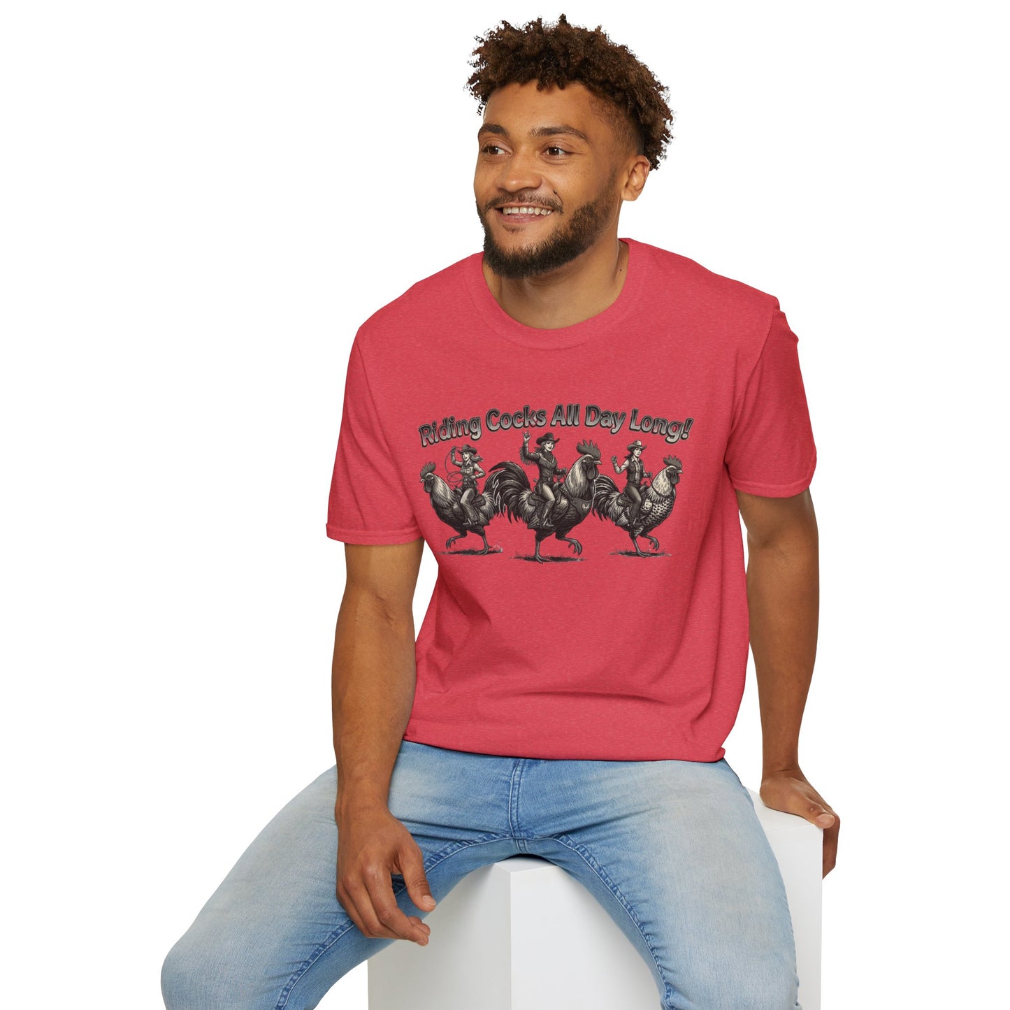 Riding Roosters Unisex Softstyle T-Shirt