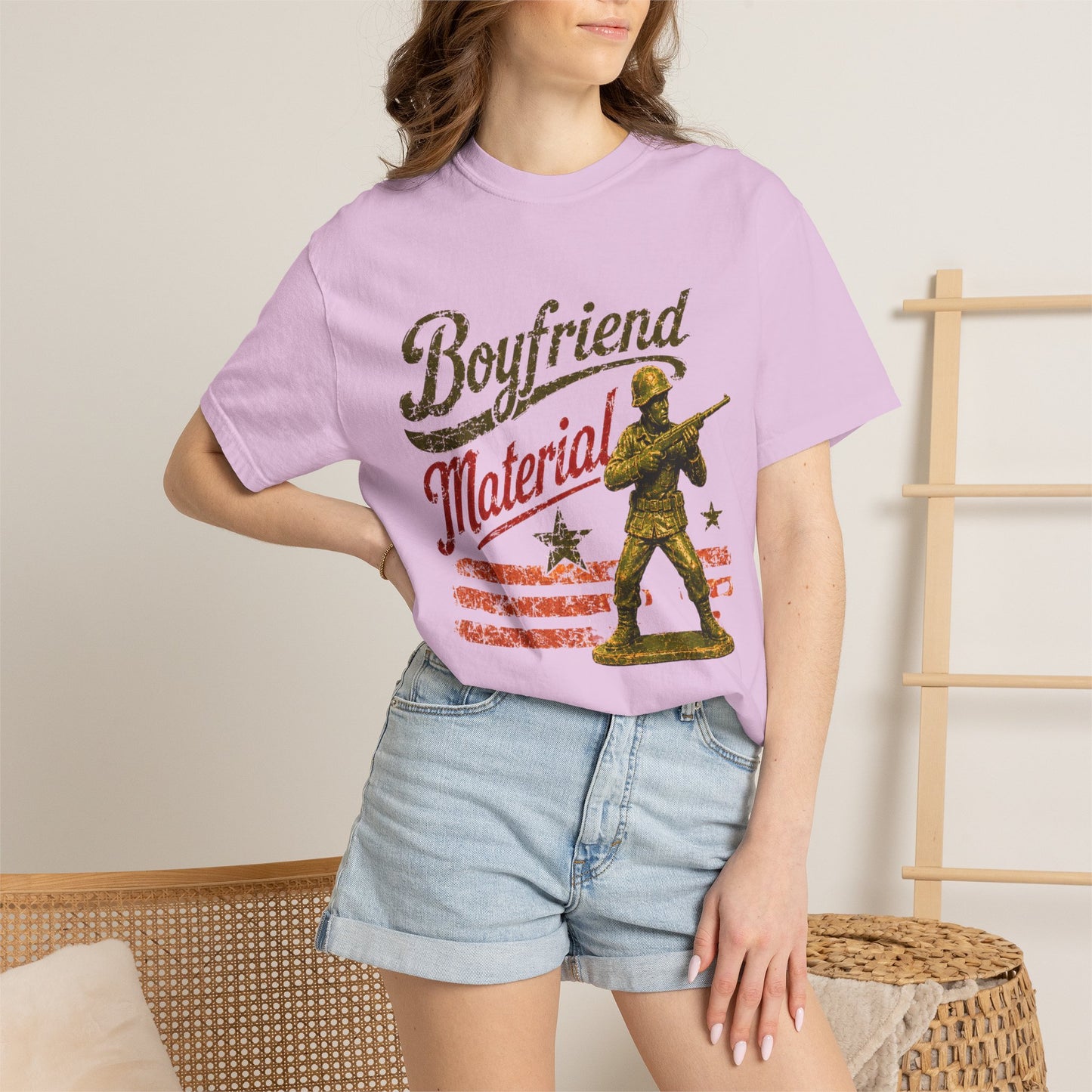 Boyfriend Material Funny Garment-Dyed Tee — Funny Gift for Him