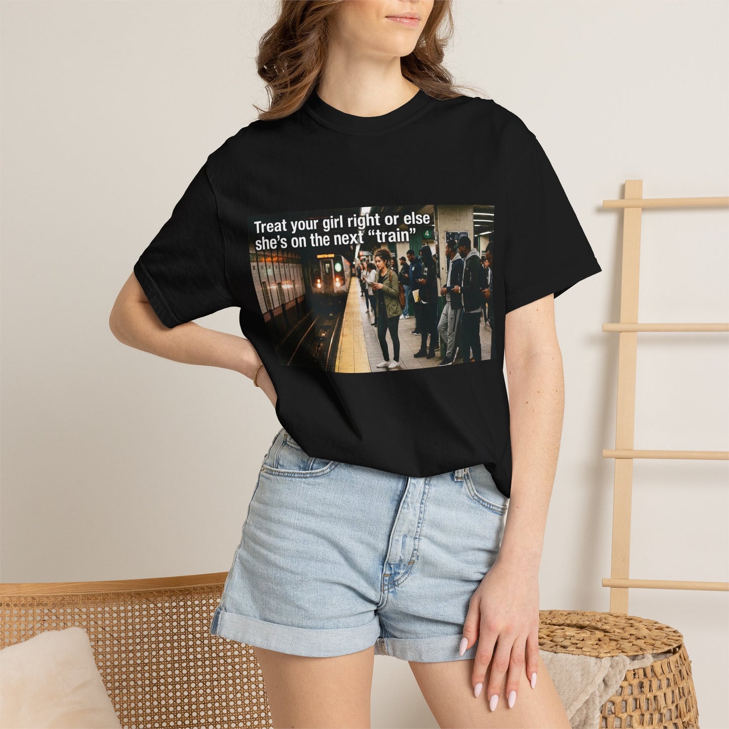 Treat your girl right or else Unisex Garment-Dyed T-shirt