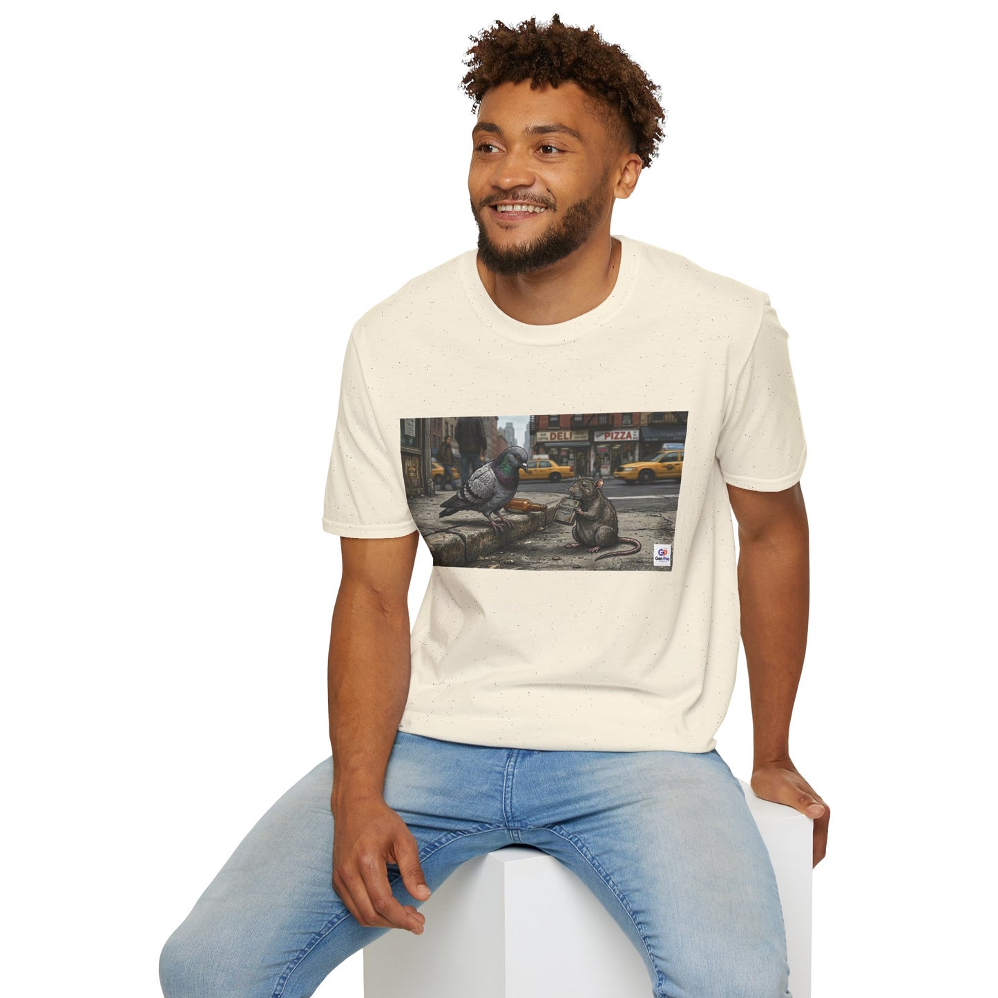 Pigeon & Rat Buddy Unisex Softstyle T-Shirt