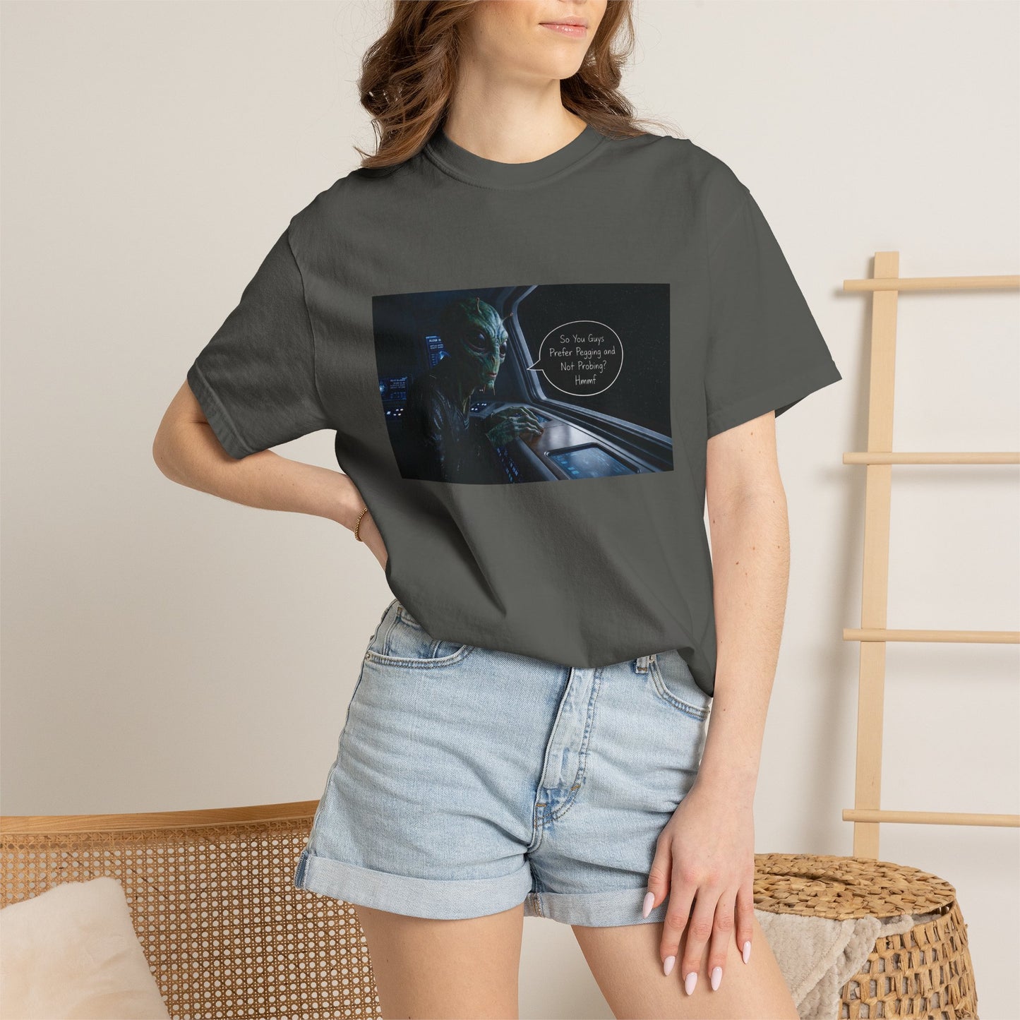 Alien Probing Unisex Garment-Dyed T-shirt