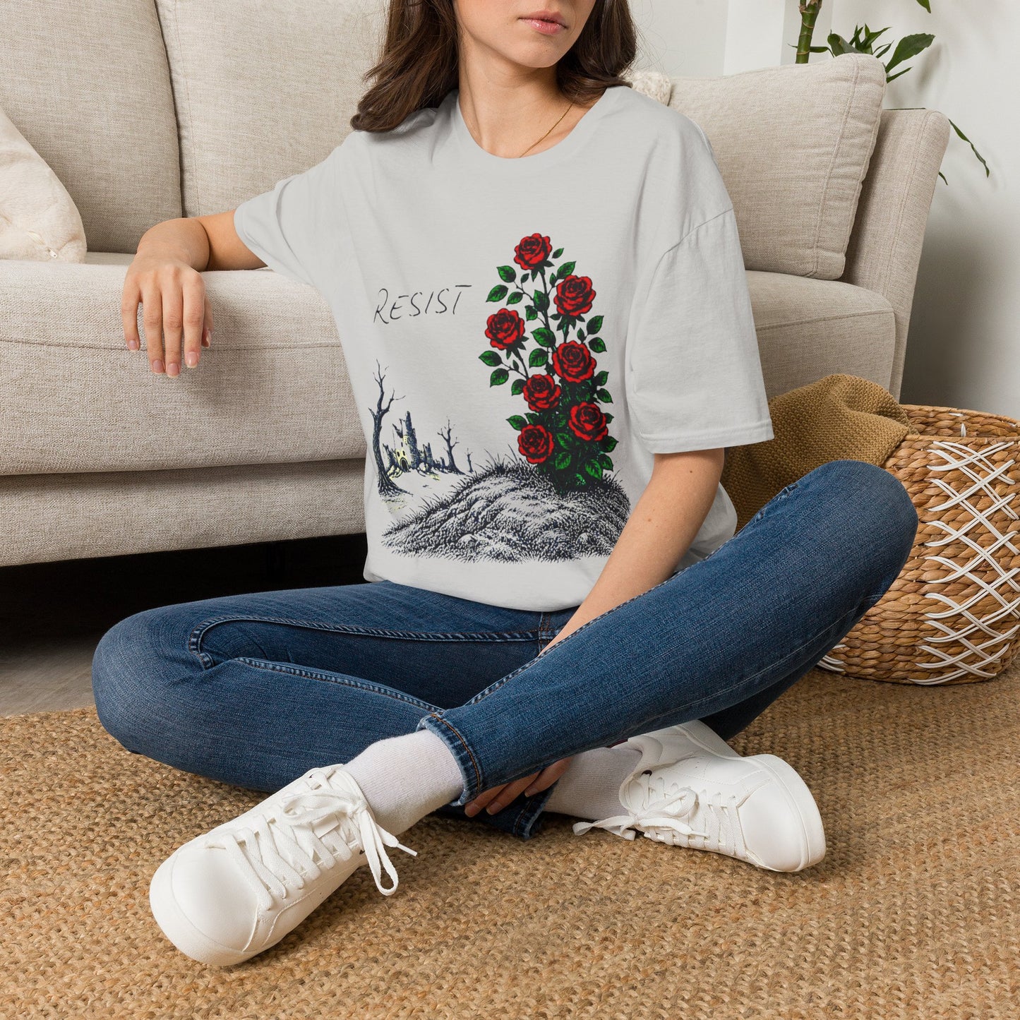 Resist Bold Graphic Softstyle Tee — Unique Ultimate Statement Gift