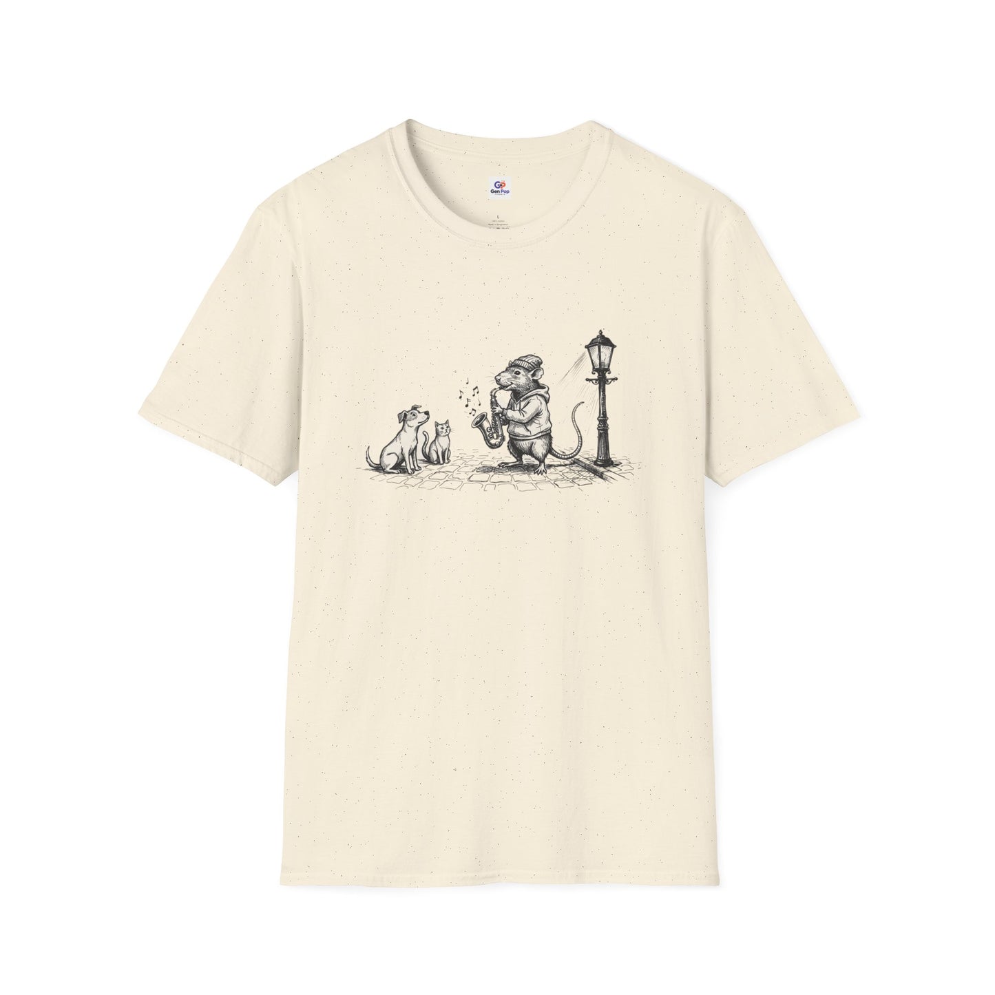 Musical Rat Funny Graphic Softstyle Tee — Unique City Inspired Gift