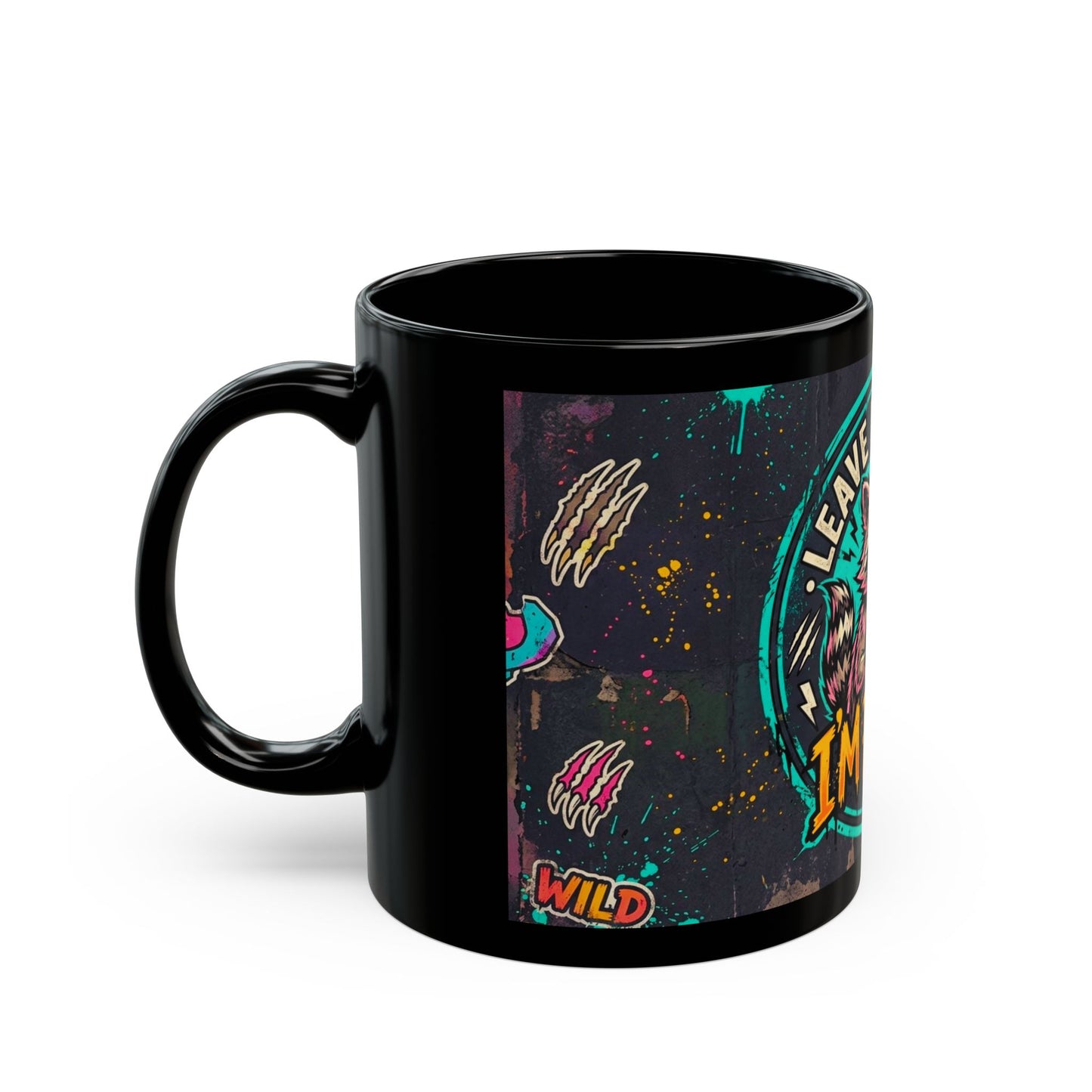 Leave Me Alone Funny Black Coffee Mug — Unique Gift for Introverts