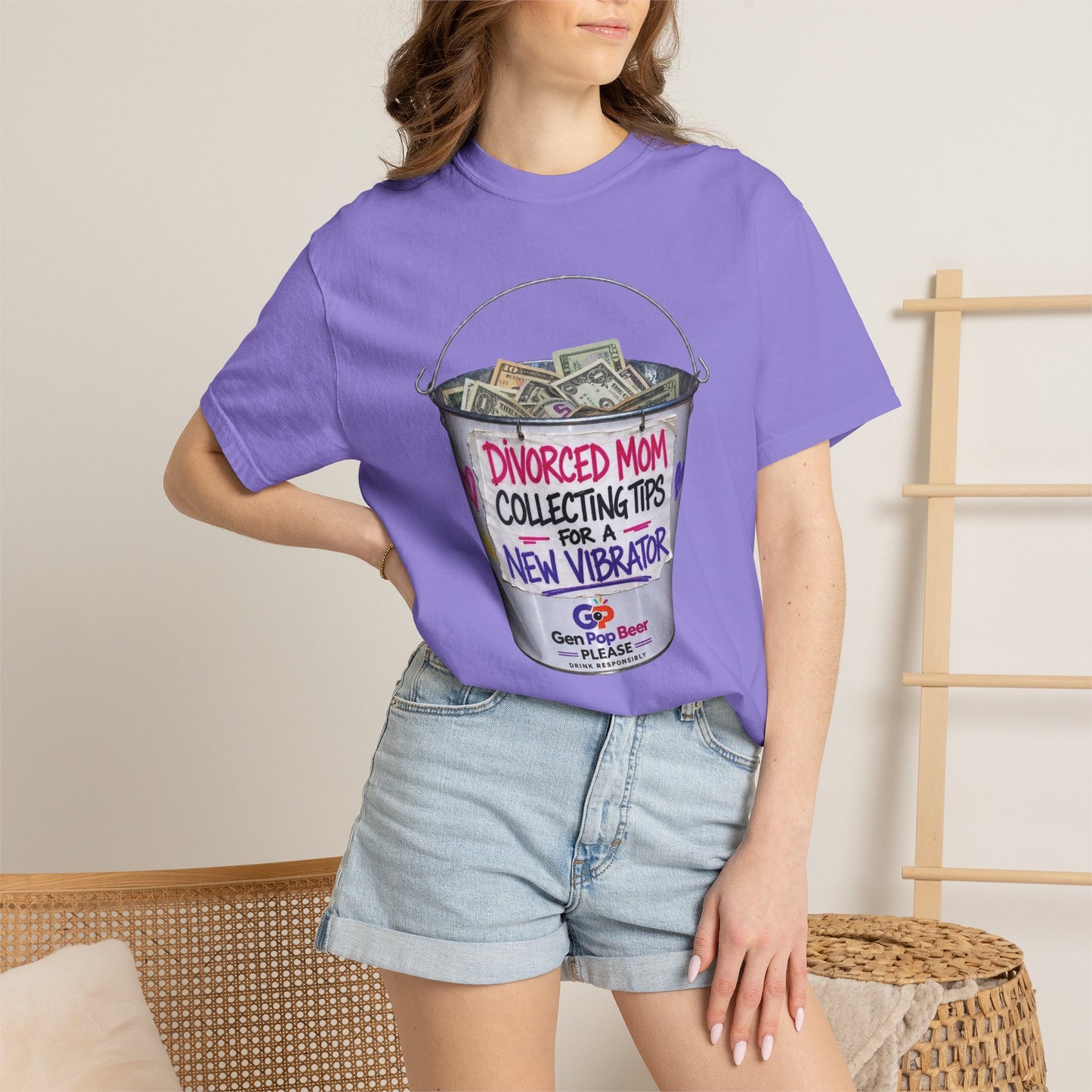 Divorced Mom Collecting Tips for a New One Funny Garment-Dyed Tee — Gag Gift for Her