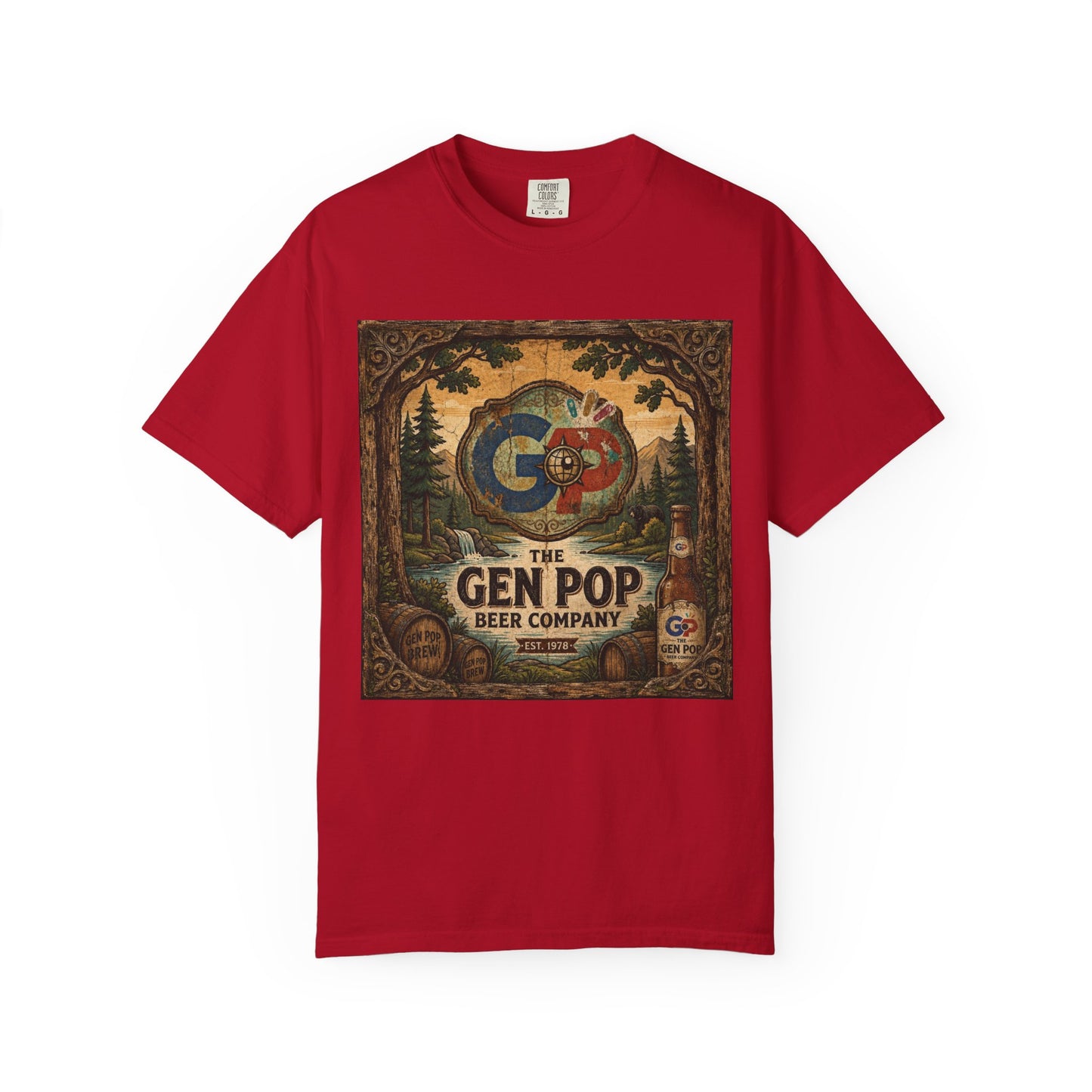 Gen Pop Beer Company Unisex Garment-Dyed T-shirt