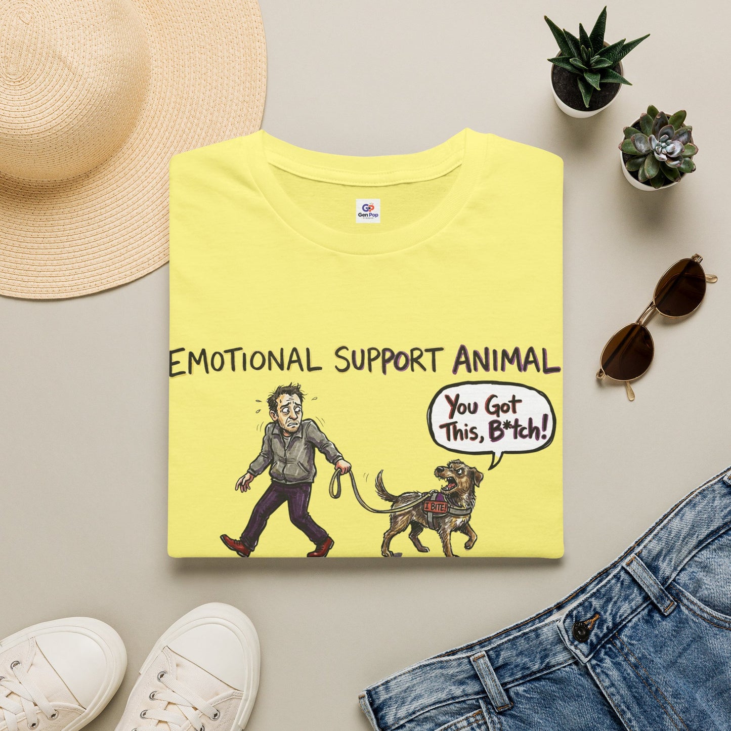 Emotional support animal Unisex Softstyle T-Shirt