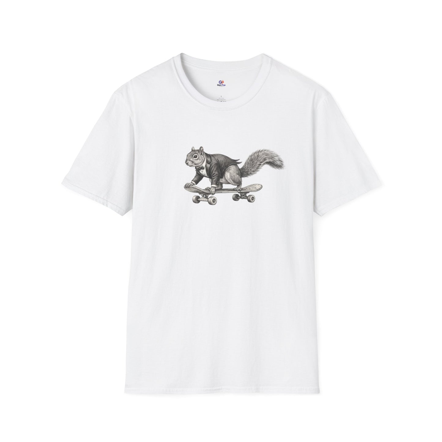 Fancy Skater Boy Graphic Softstyle Tee — Unique Gift for Him or Her