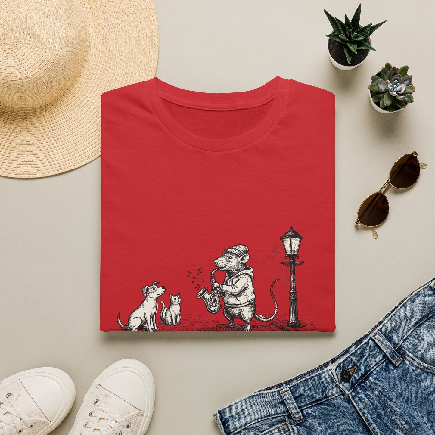 Musical rat Unisex Softstyle T-Shirt
