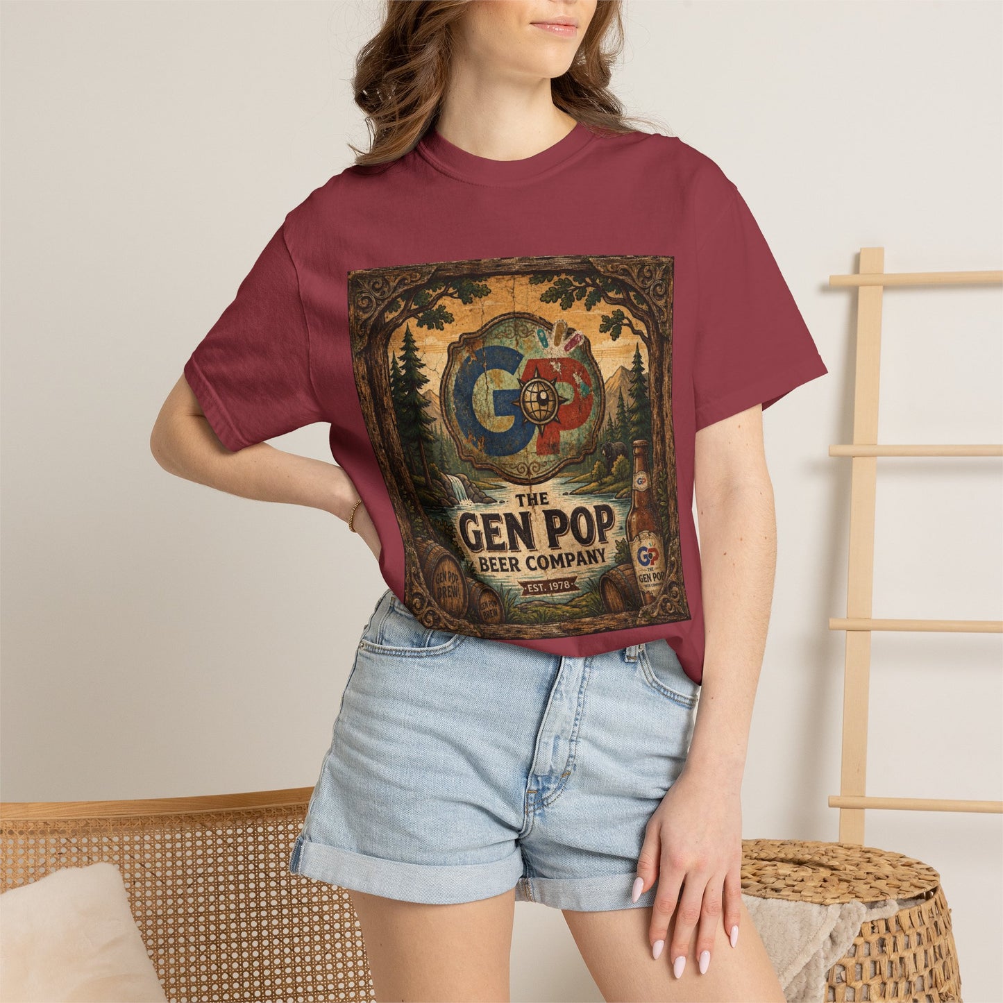 Gen Pop Beer Company Unisex Garment-Dyed T-shirt