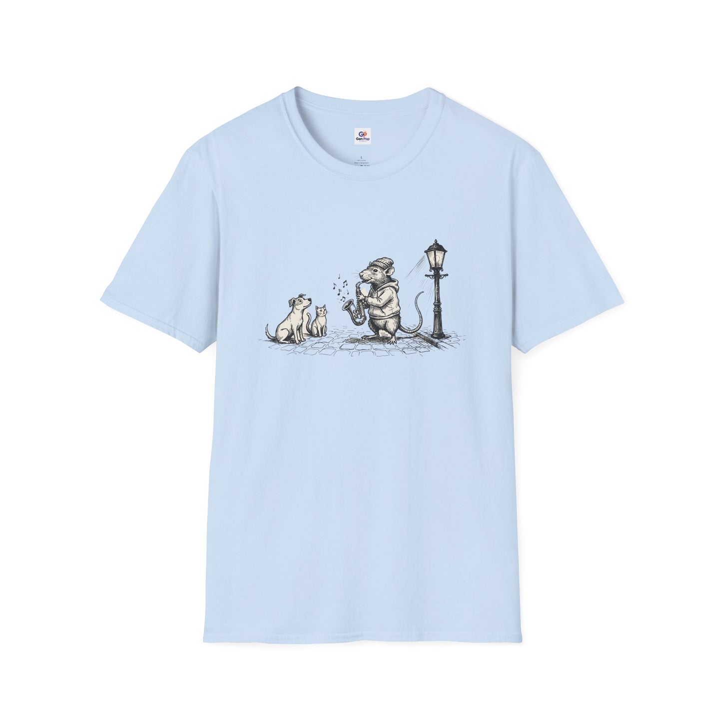 Musical Rat Funny Graphic Softstyle Tee — Unique City Inspired Gift