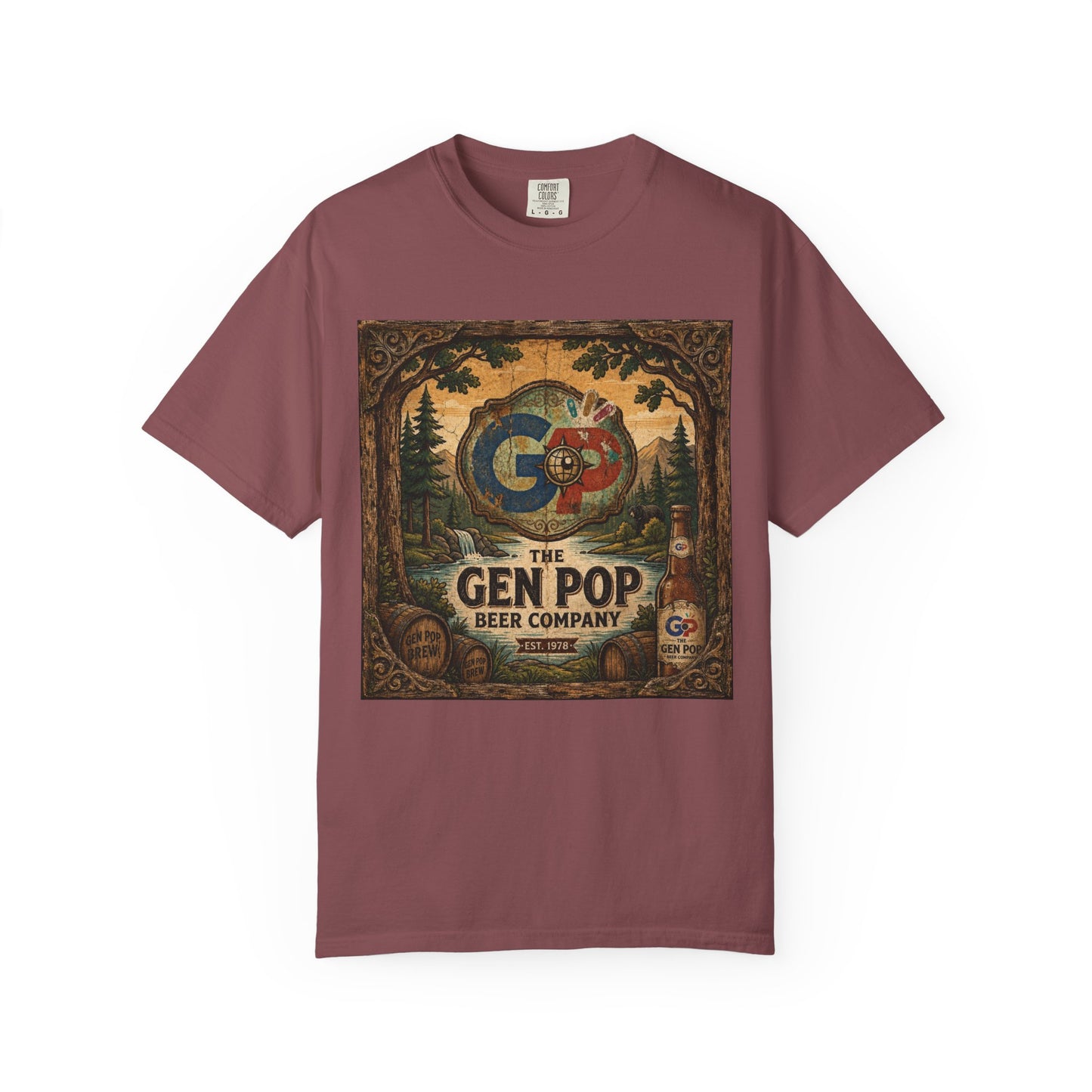 Gen Pop Beer Company Unisex Garment-Dyed T-shirt