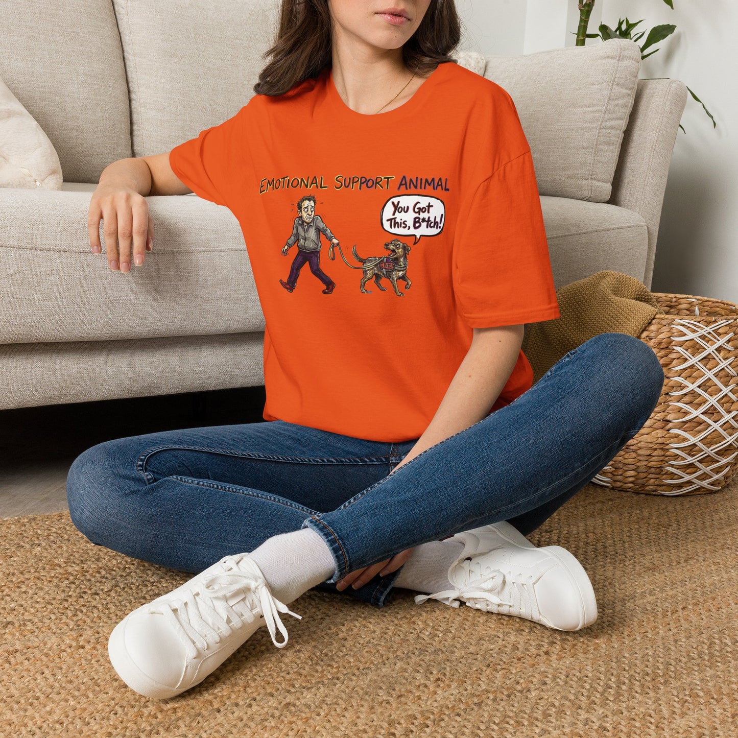 Emotional support animal Unisex Softstyle T-Shirt
