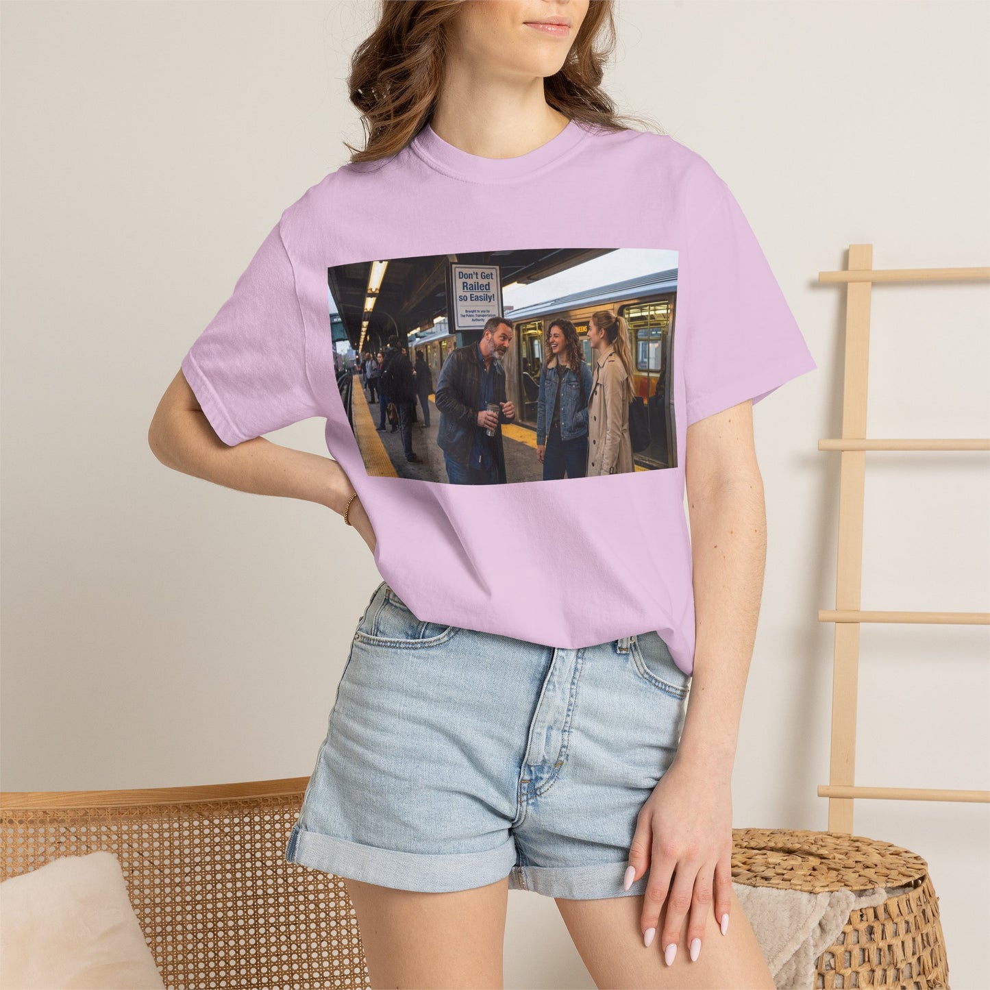Don't Get Railed Funny Adult Humor Garment-Dyed T-Shirt — Gag Gift