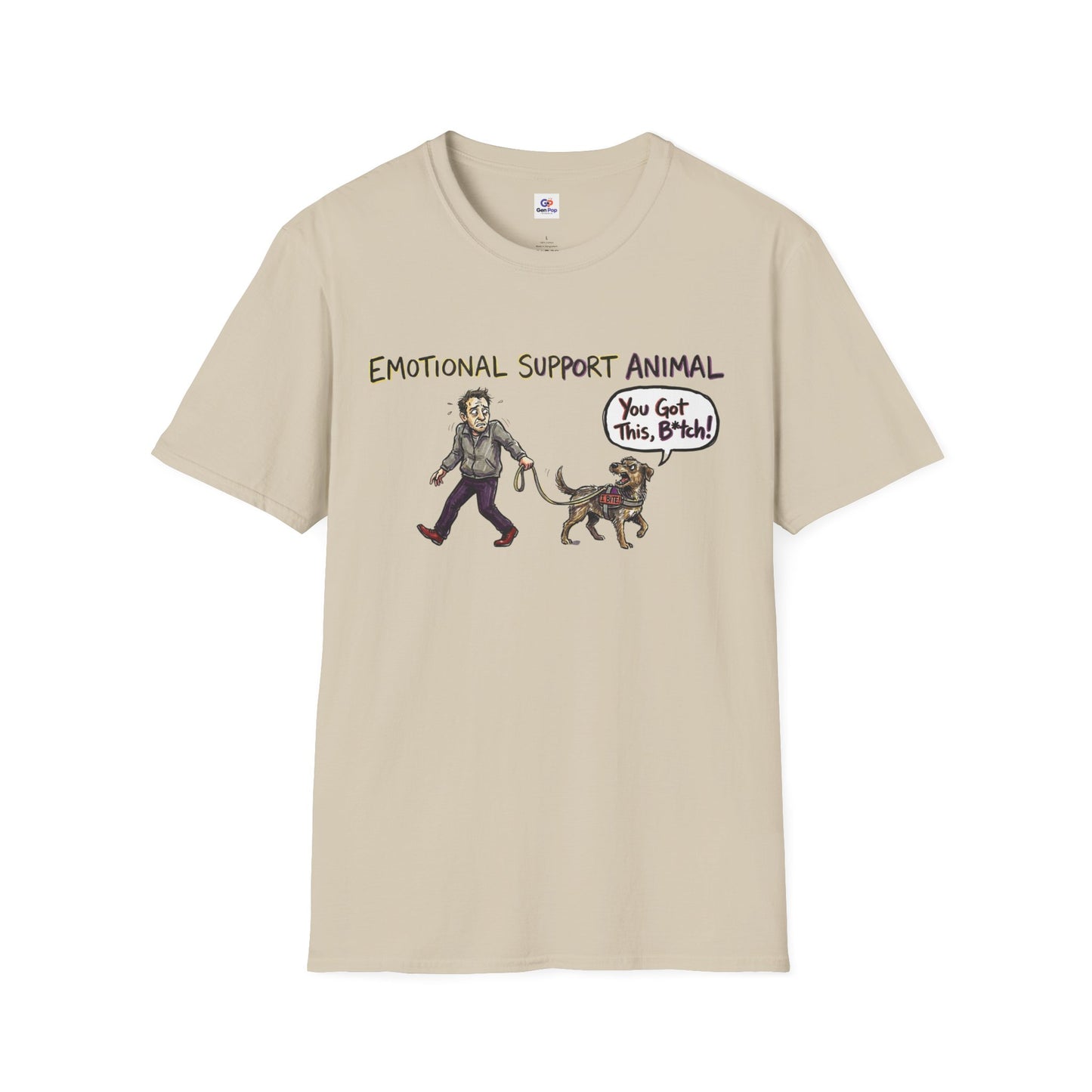 Emotional support animal Unisex Softstyle T-Shirt