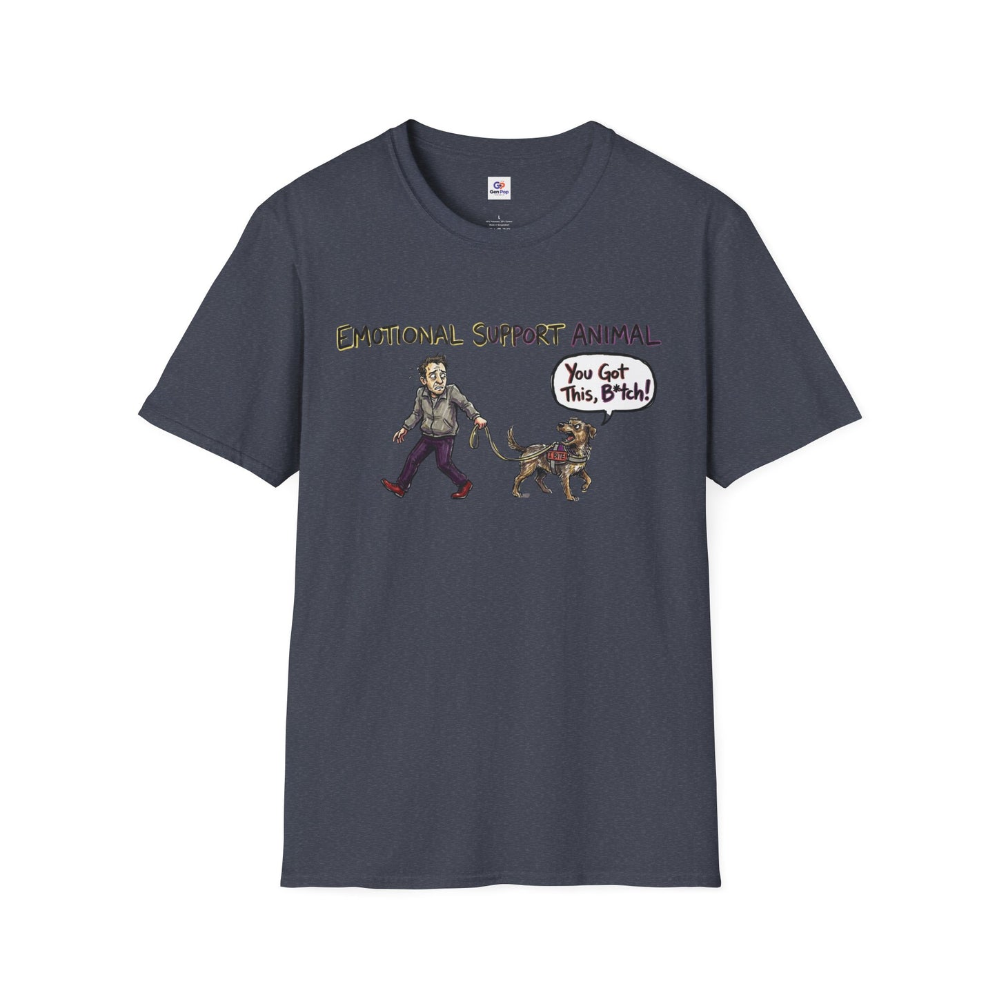 Emotional support animal Unisex Softstyle T-Shirt