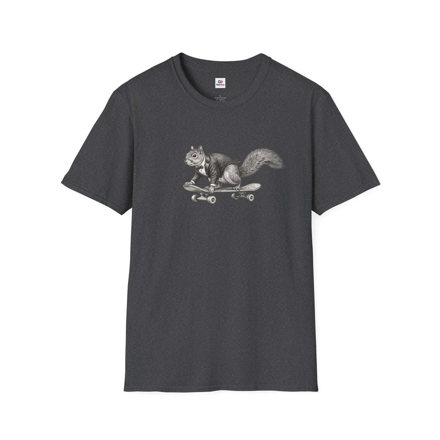 Fancy Skater Boy Graphic Softstyle Tee — Unique Gift for Him or Her