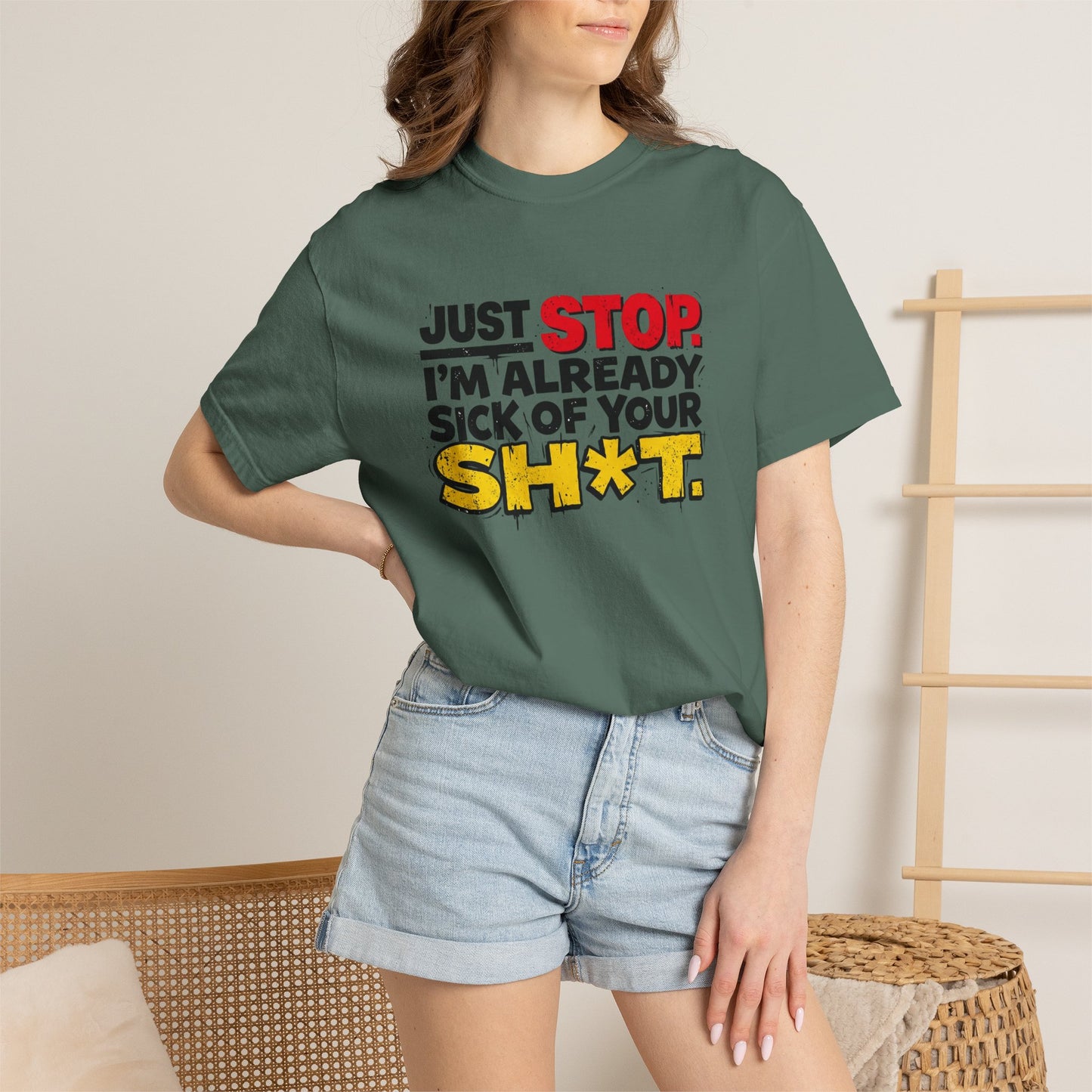 Just Stop Unisex Garment-Dyed T-shirt