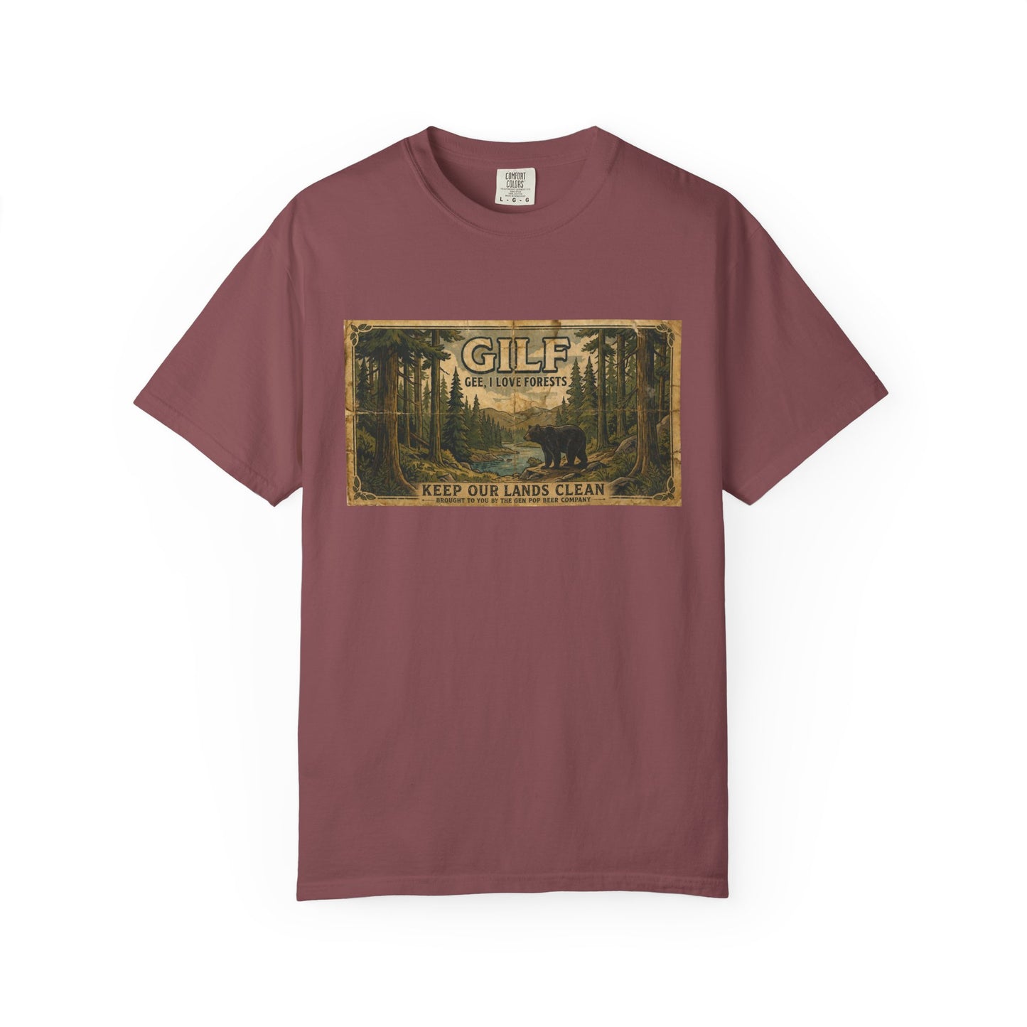 GILF Bear Funny Adult Humor Garment-Dyed Tee — Gag Gift for Him or Her