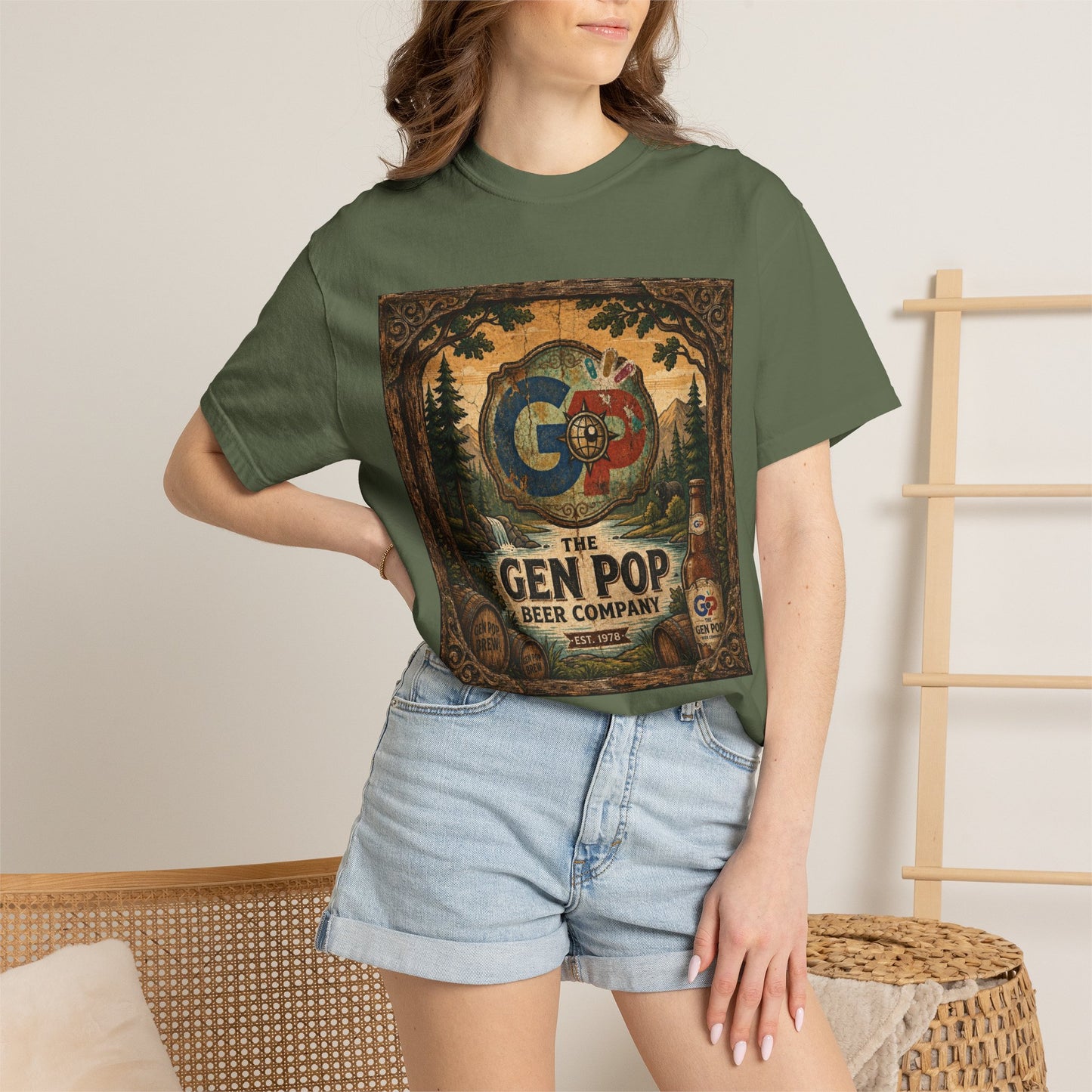 Gen Pop Beer Company Unisex Garment-Dyed T-shirt