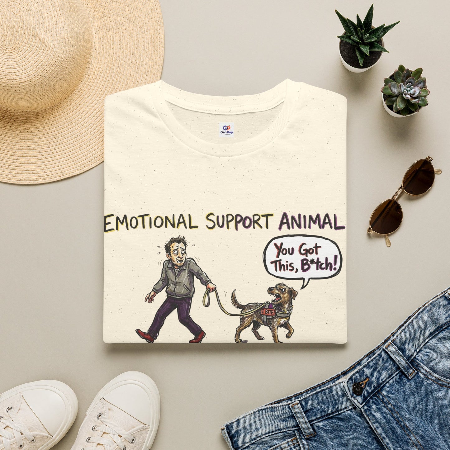Emotional support animal Unisex Softstyle T-Shirt
