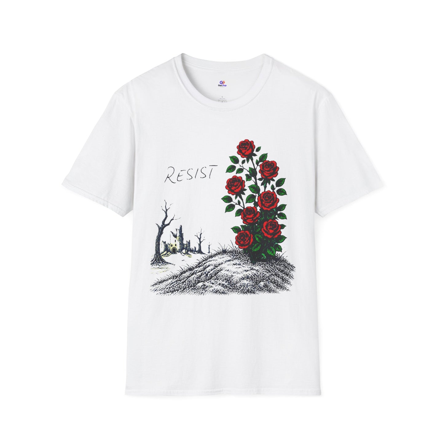 Resist Bold Graphic Softstyle Tee — Unique Ultimate Statement Gift