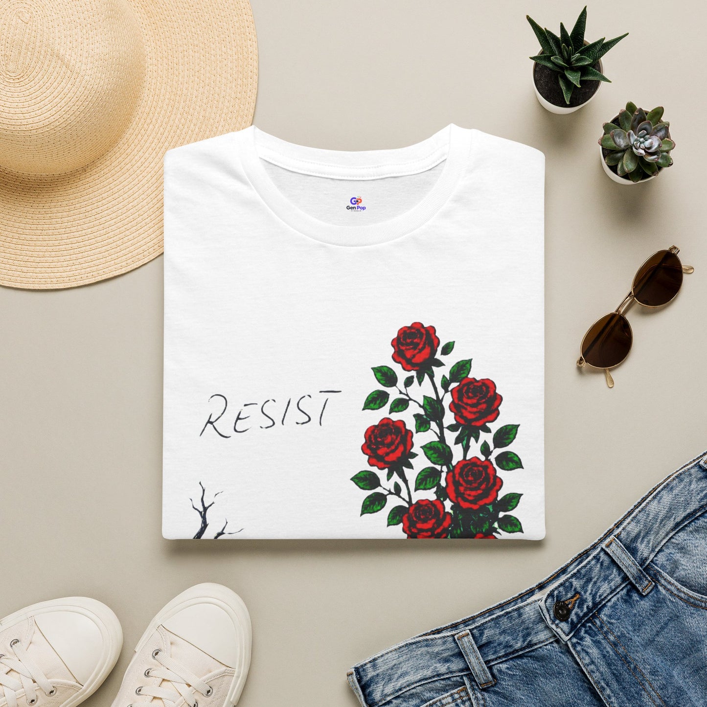Resist Bold Graphic Softstyle Tee — Unique Ultimate Statement Gift