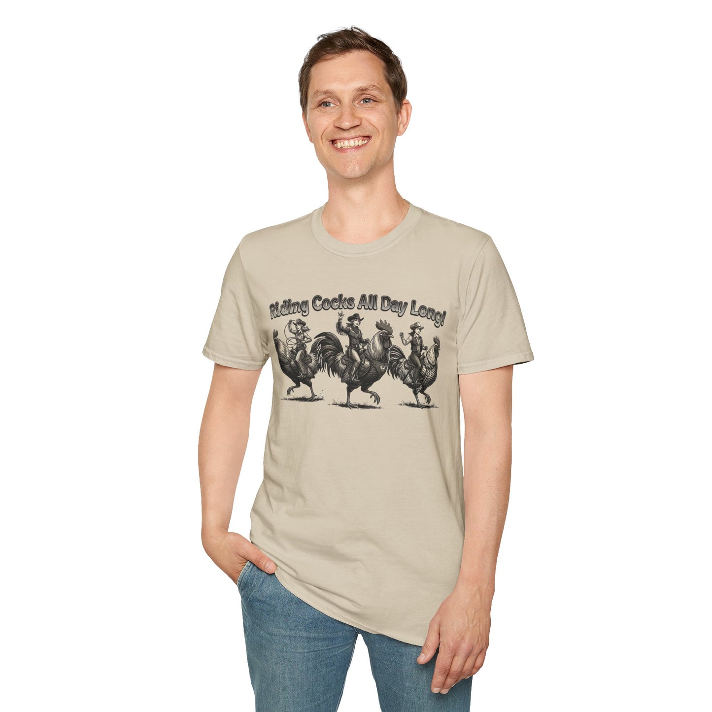 Riding Roosters Unisex Softstyle T-Shirt