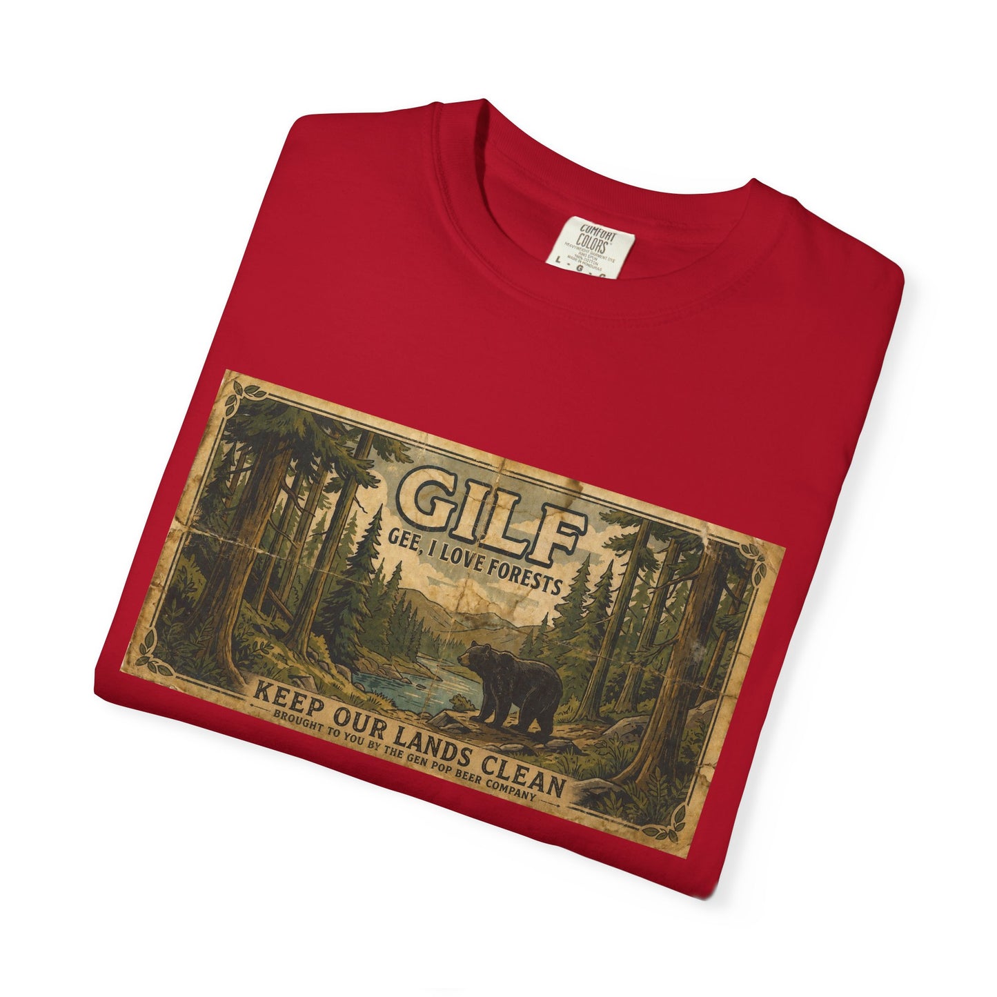 GILF Bear Funny Adult Humor Garment-Dyed Tee — Gag Gift for Him or Her