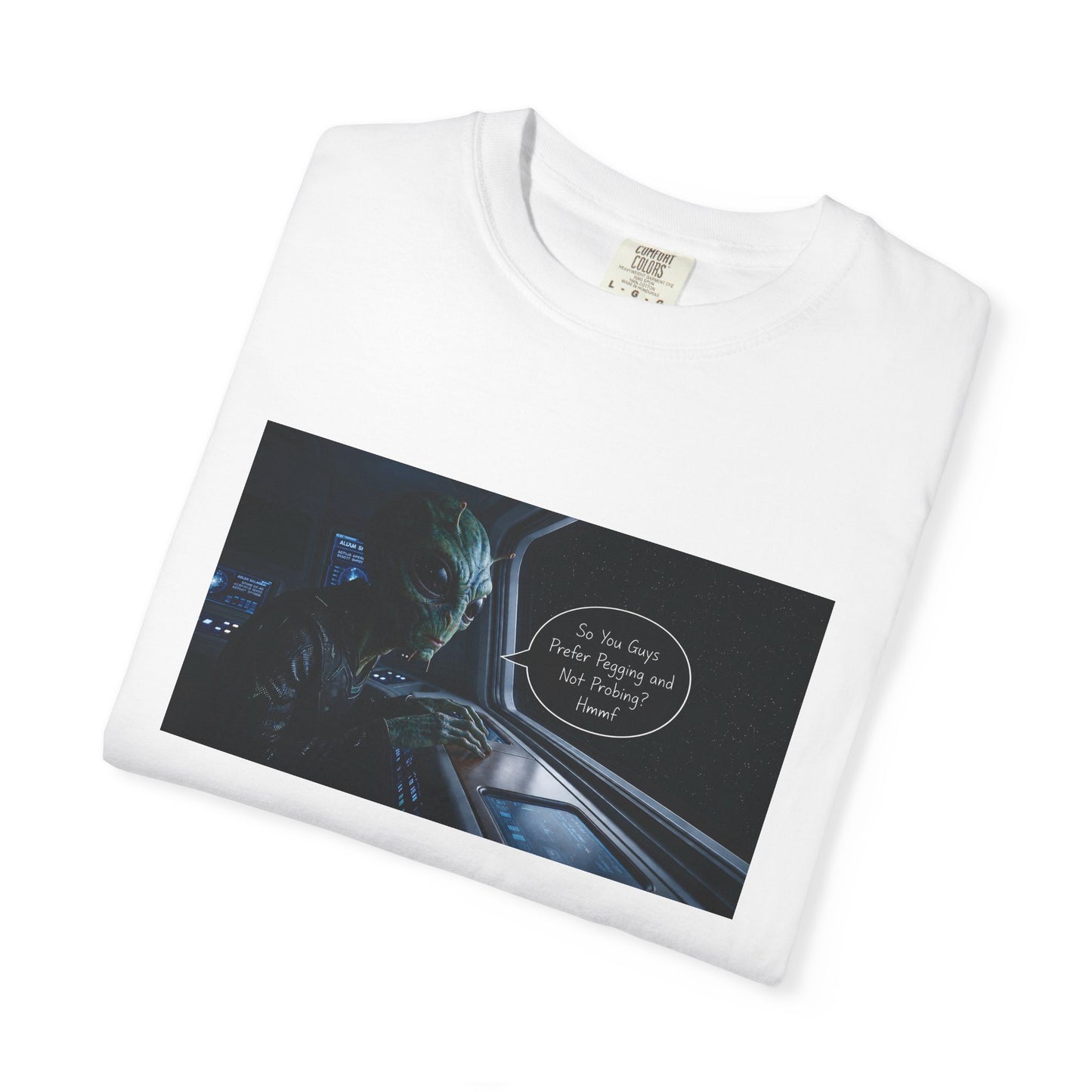 Alien Probing Unisex Garment-Dyed T-shirt