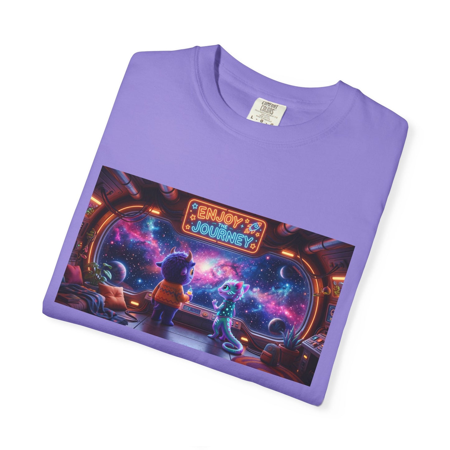 Enjoy the Journey Motivational Garment-Dyed Tee — Unique Unisex Gift