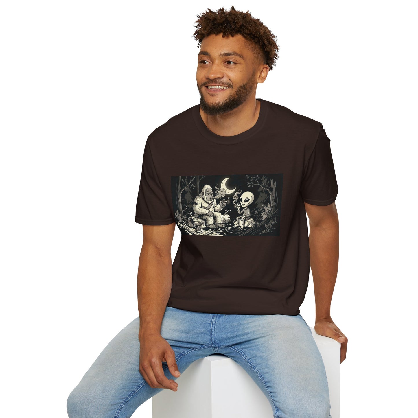 Bigfoot and friends Unisex Softstyle T-Shirt