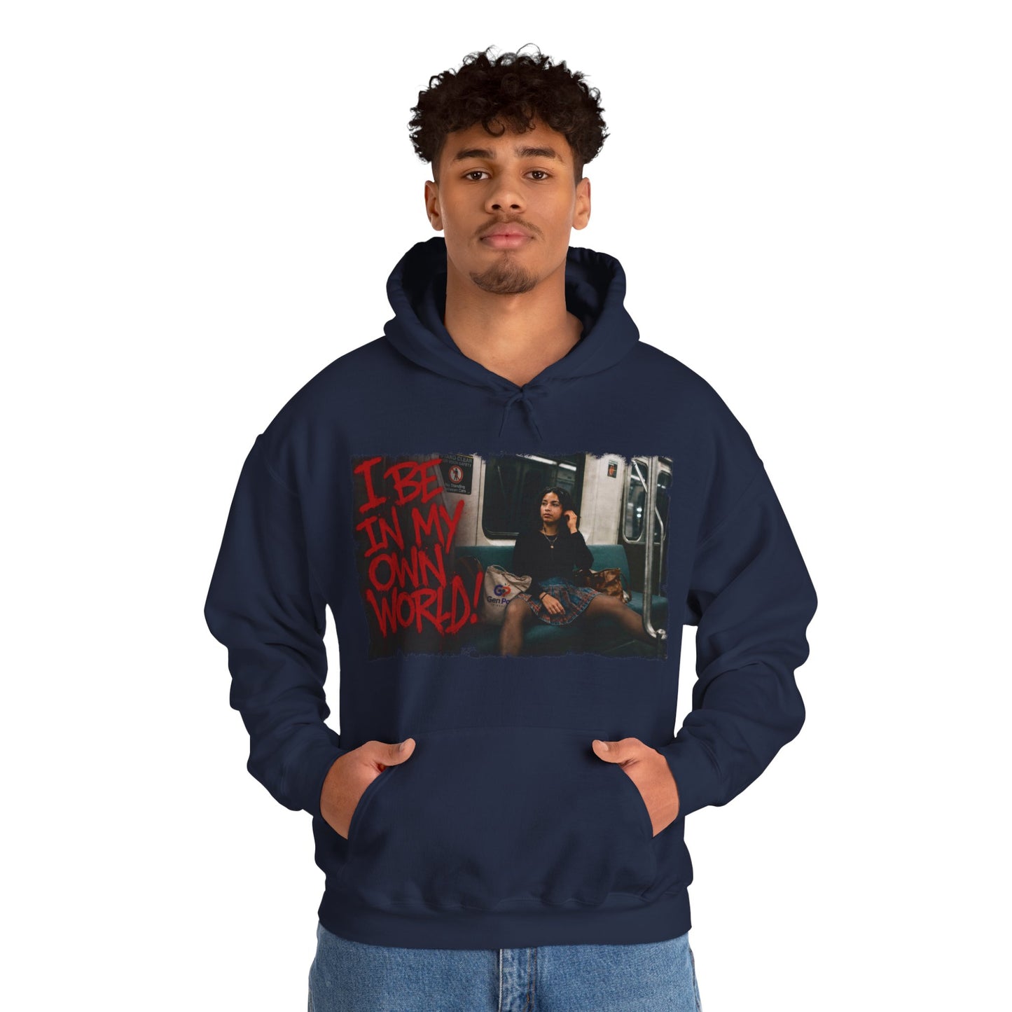 I be in my own world Unisex Heavy Blend™ Hooded Sweatshirt
