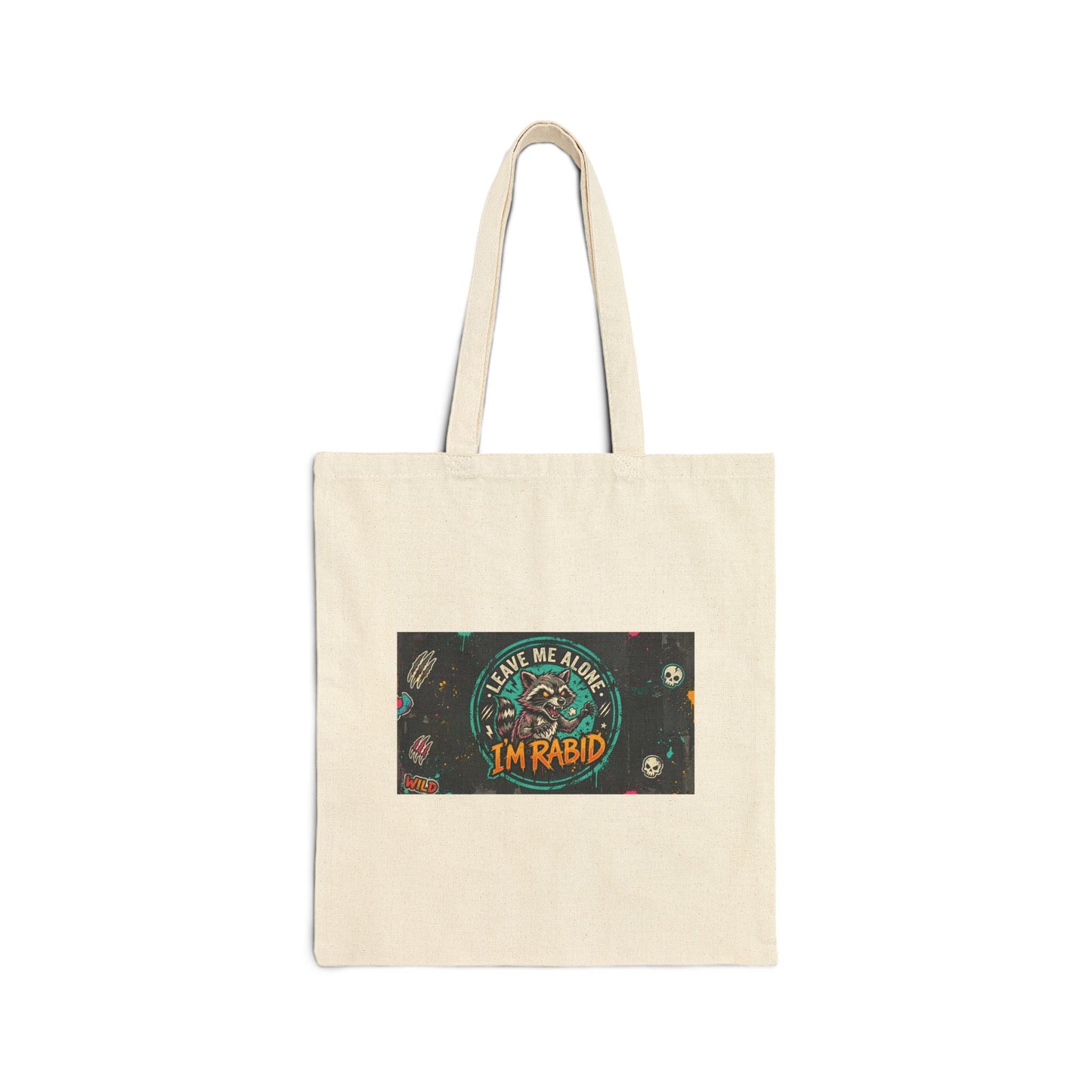 Dual Graphic Cotton Canvas Tote Bag