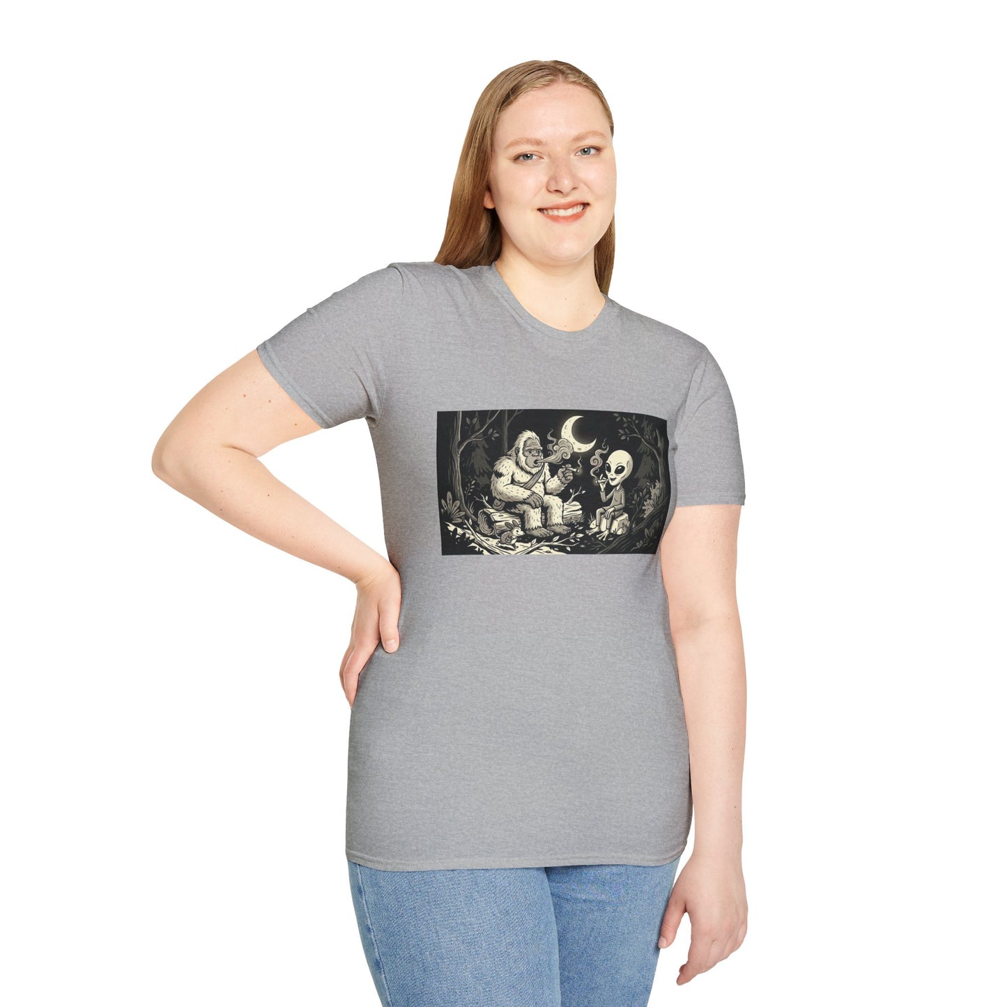 Bigfoot and friends Unisex Softstyle T-Shirt