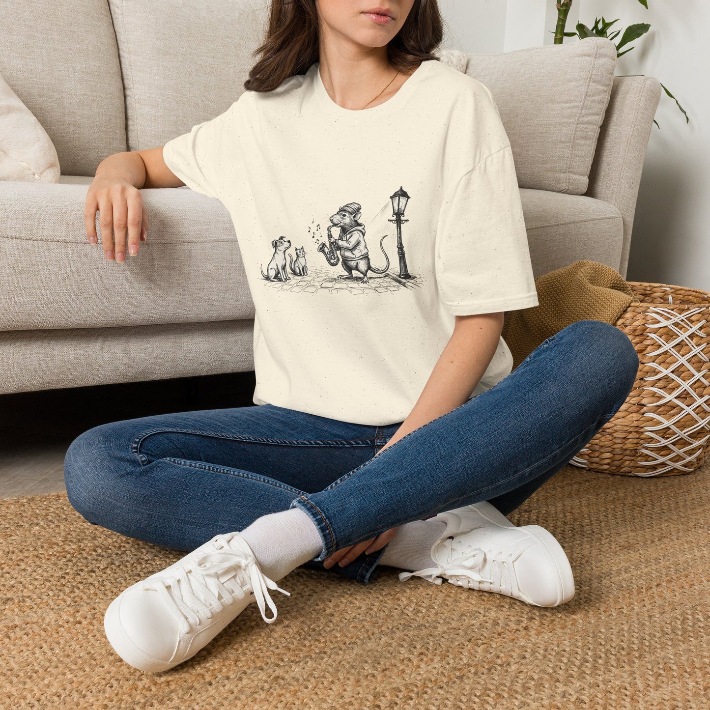 Musical rat Unisex Softstyle T-Shirt