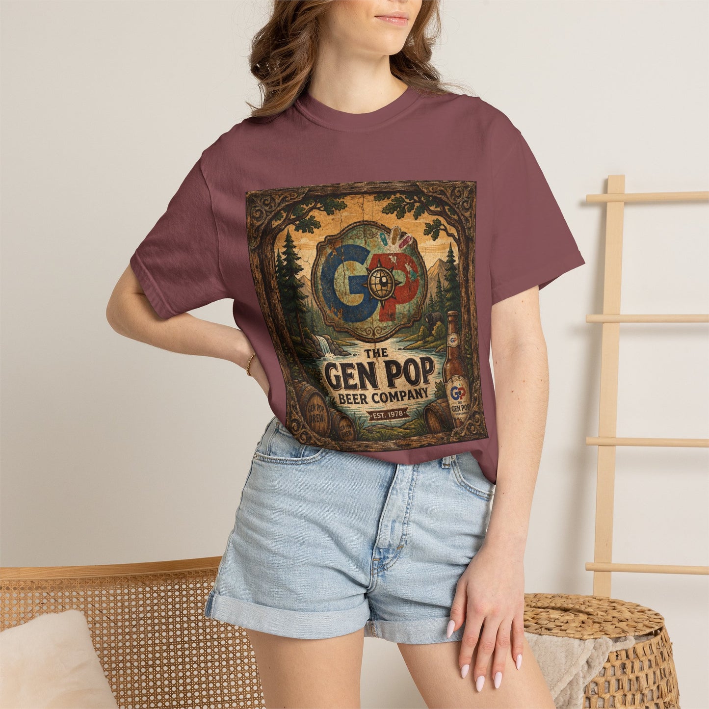 Gen Pop Beer Company Unisex Garment-Dyed T-shirt