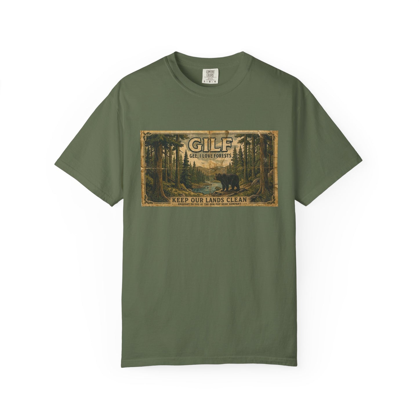 GILF Bear Funny Adult Humor Garment-Dyed Tee — Gag Gift for Him or Her
