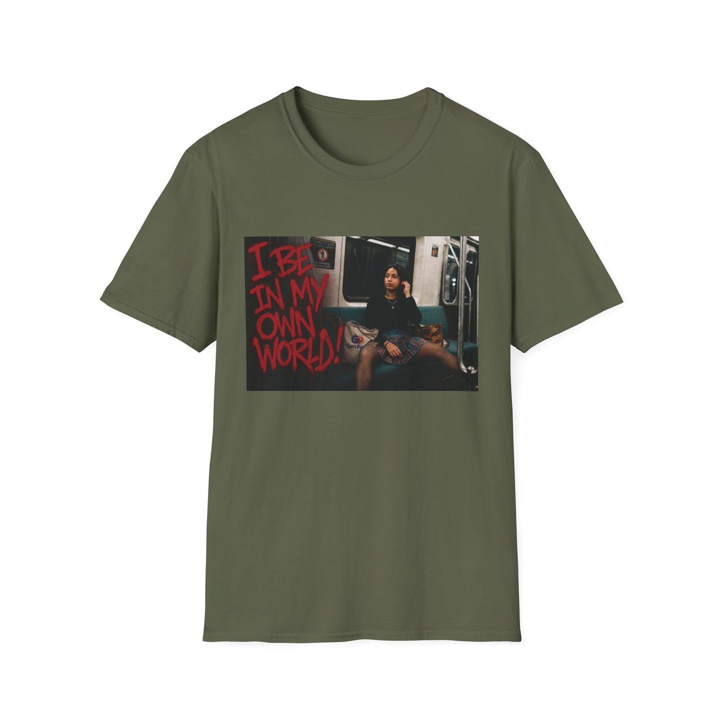 I be in my own world Unisex Softstyle T-Shirt
