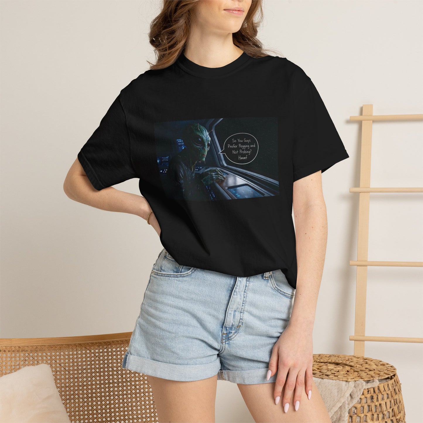 Alien Probing Unisex Garment-Dyed T-shirt