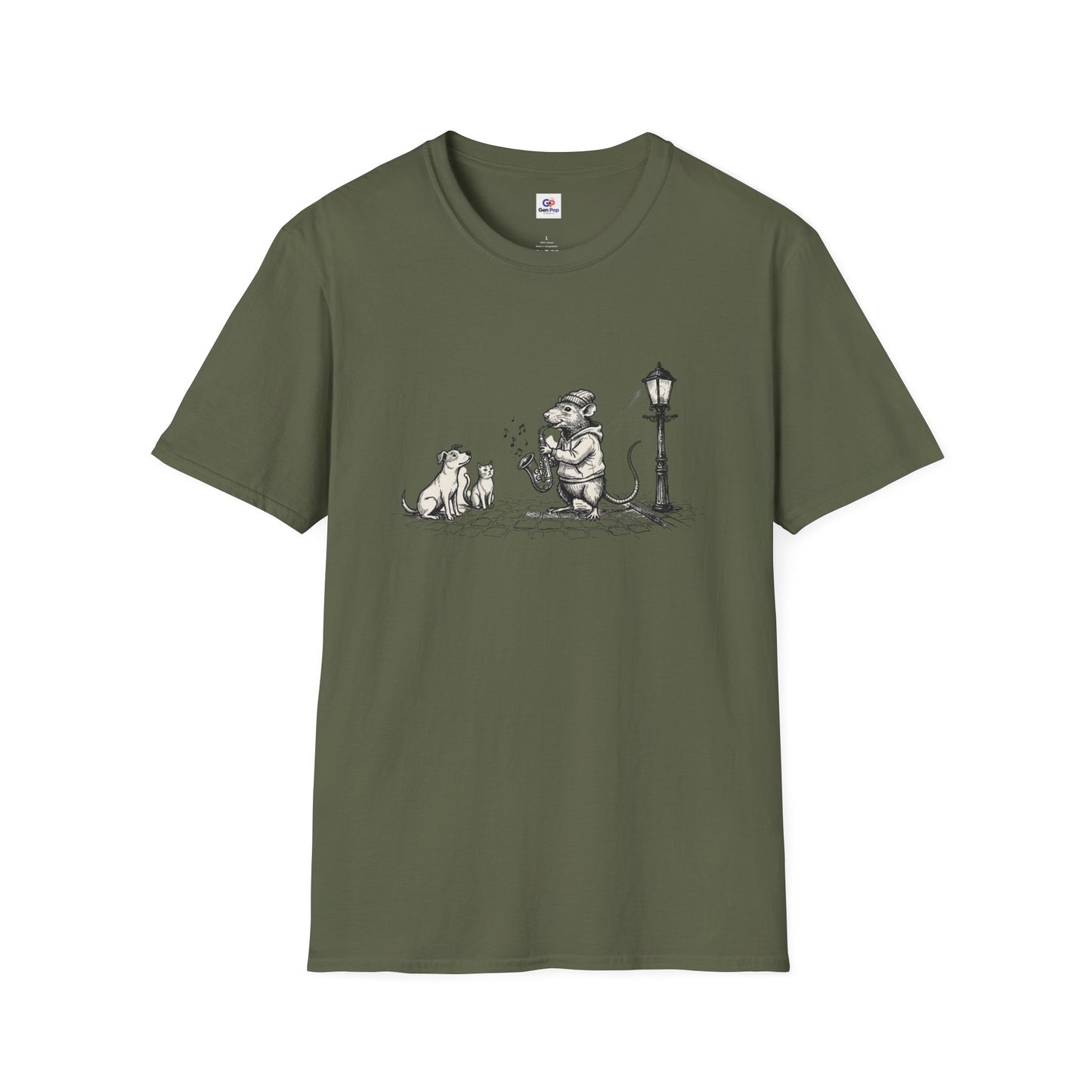 Musical Rat Funny Graphic Softstyle Tee — Unique City Inspired Gift