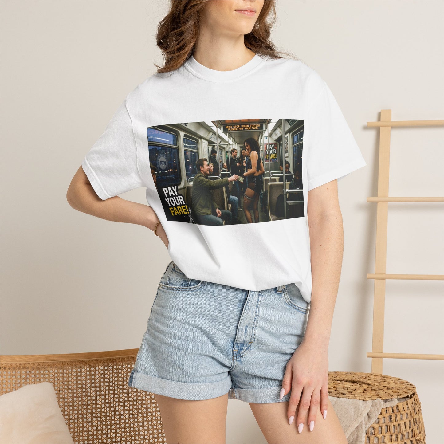 Pay Your Fare Unisex Garment-Dyed T-shirt