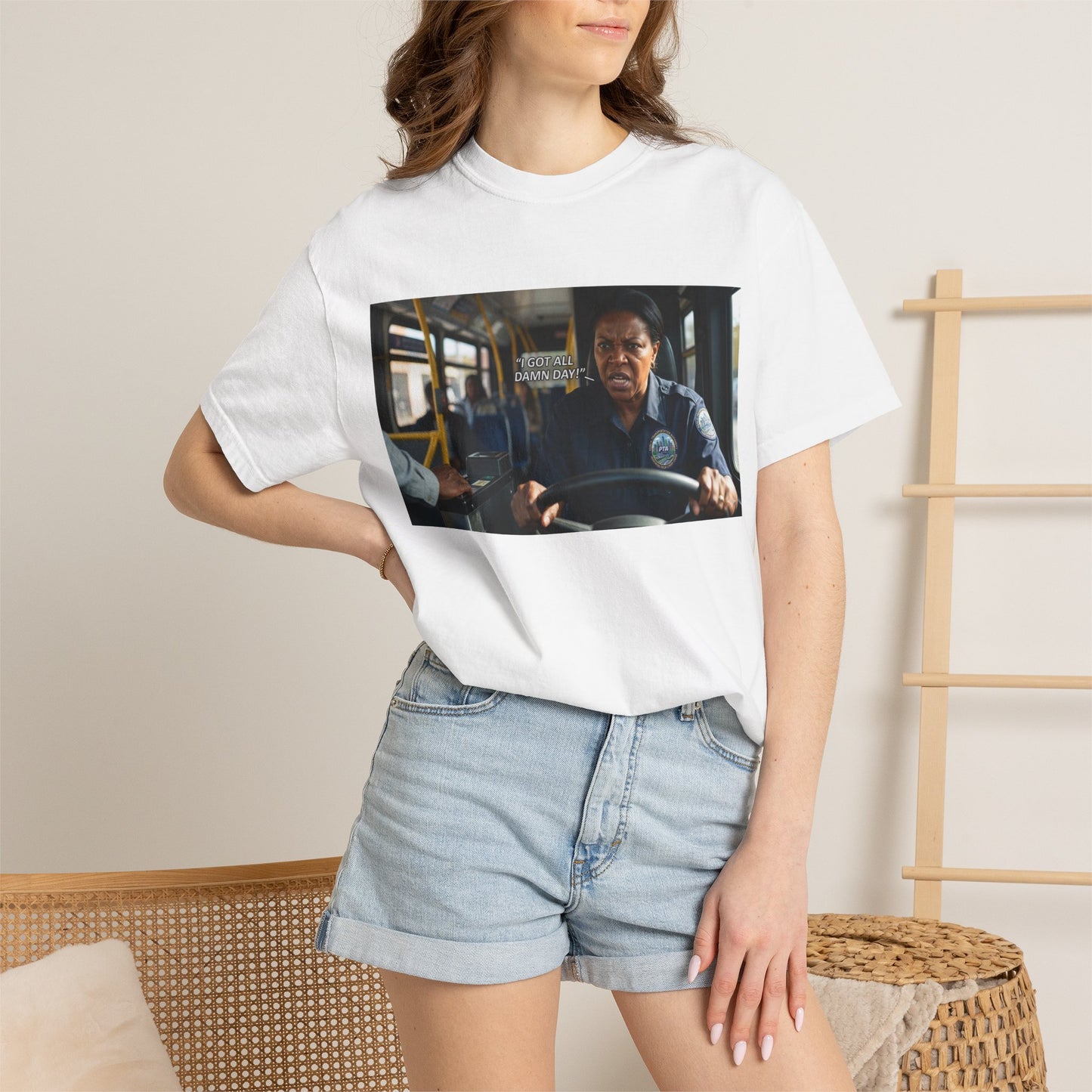Having a Bad Day Funny Mood Garment-Dyed T-Shirt — Relatable Gift Idea