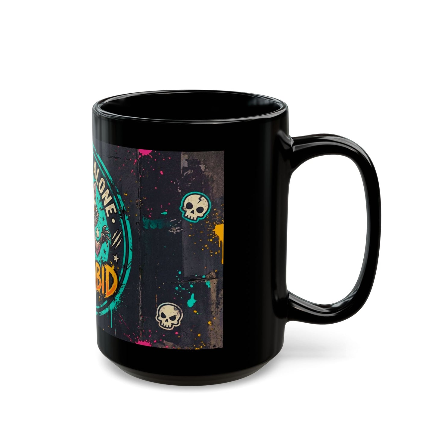 Leave Me Alone Funny Black Coffee Mug — Unique Gift for Introverts