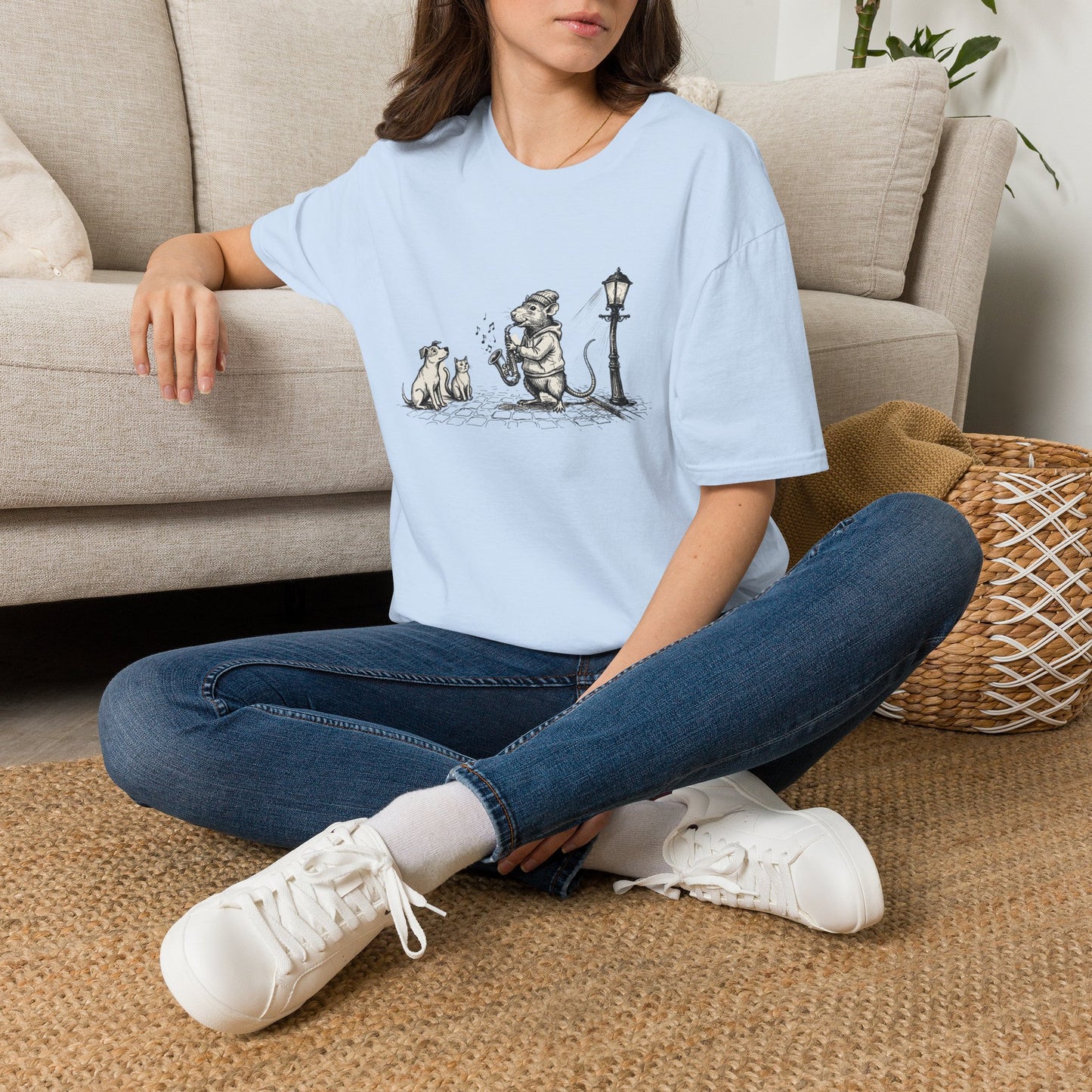 Musical Rat Funny Graphic Softstyle Tee — Unique City Inspired Gift