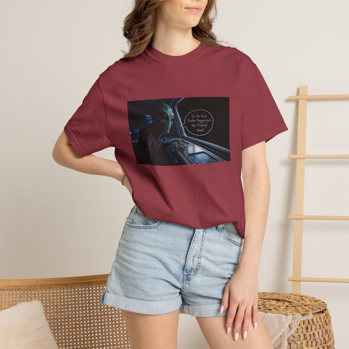 Alien Probing Unisex Garment-Dyed T-shirt