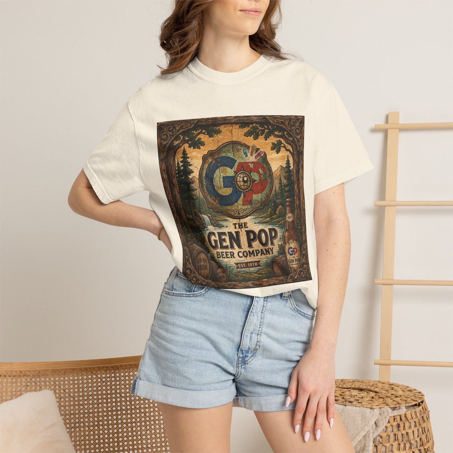 Gen Pop Beer Company Unisex Garment-Dyed T-shirt