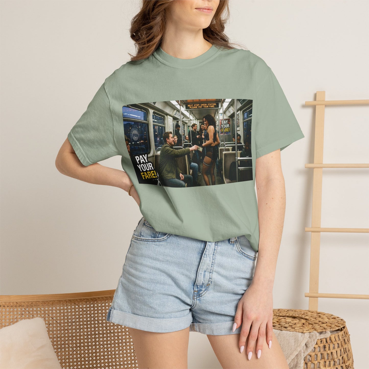 Pay Your Fare Unisex Garment-Dyed T-shirt